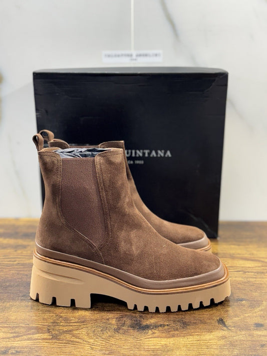 Pons Quintana Stivaletto Donna Suede Ebano       Zeppa Extra L.   Luxury Boot 39