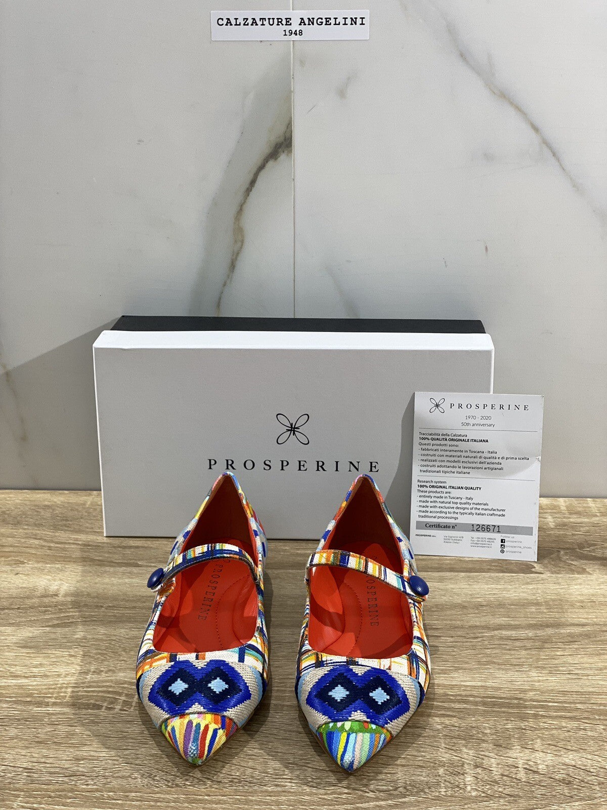 Prosperine Donna  Ballerina Lavorazione Sacchetto Tessuto Yuta 36