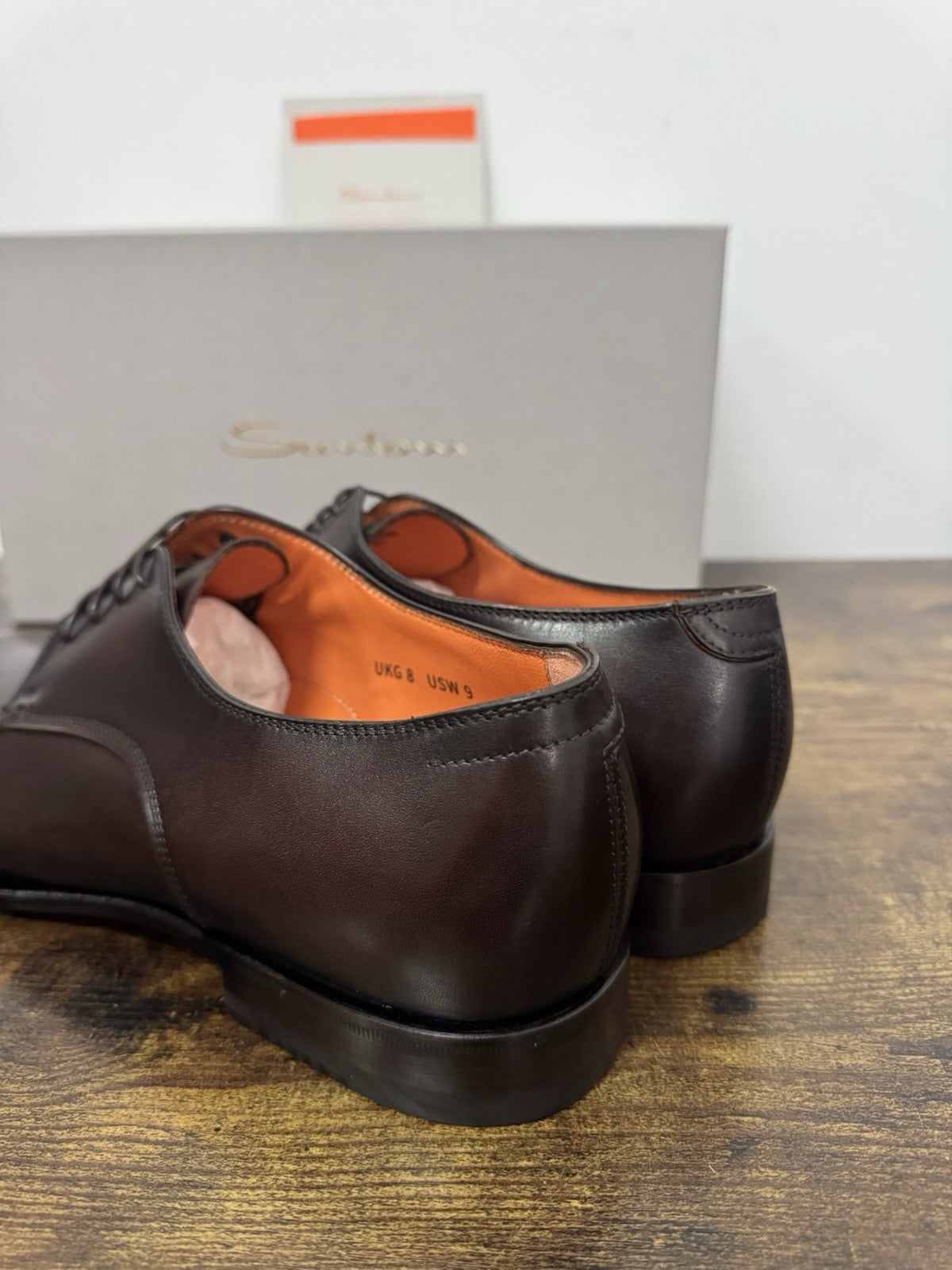 Santoni Derby   Pelle Marrone  Luxury Santoni Scarpa Uomo 42