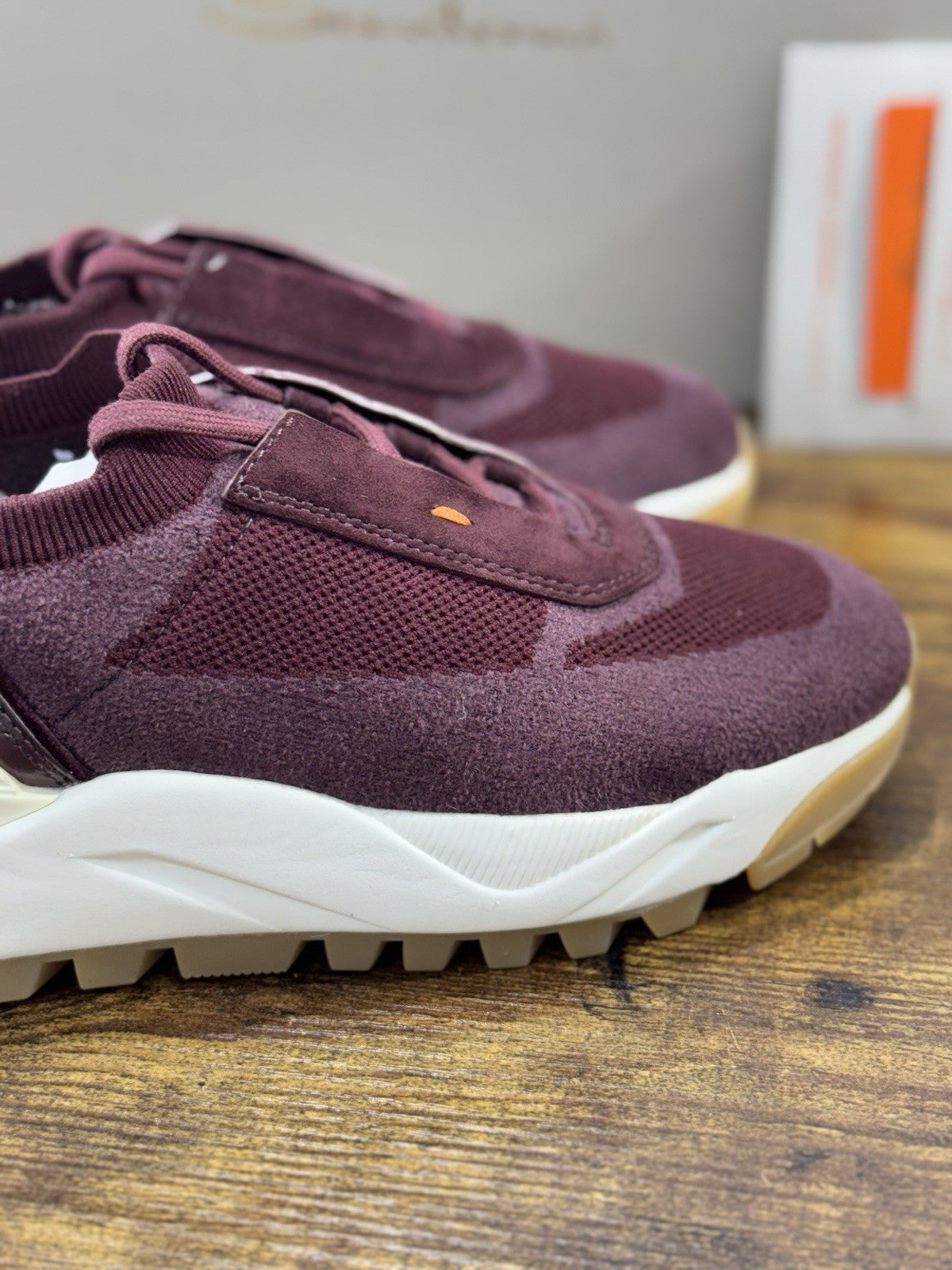 Santoni Innova Sneaker Pelle Burgundy  Luxury Scarpe Santoni Donna 36.5