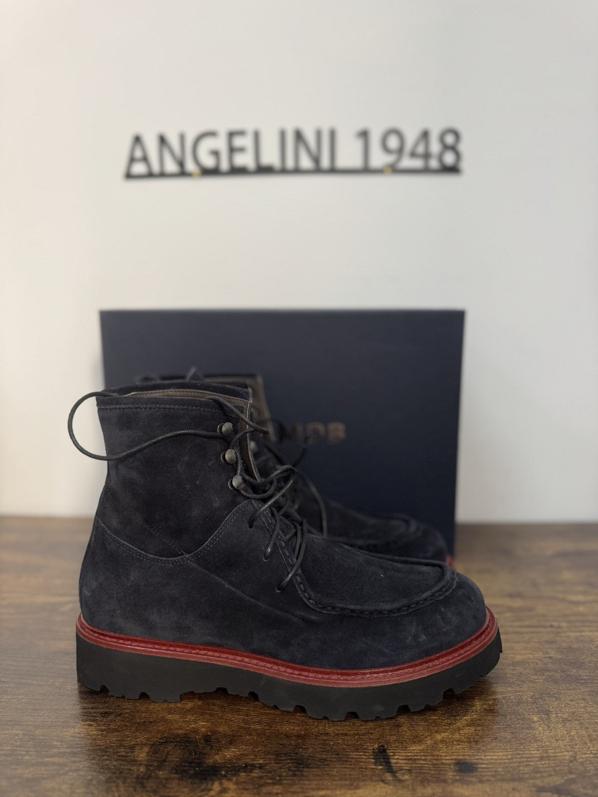 Boemos Stivaletto Suede Blu  100% Made In Italy Casual Boot Uomo 41