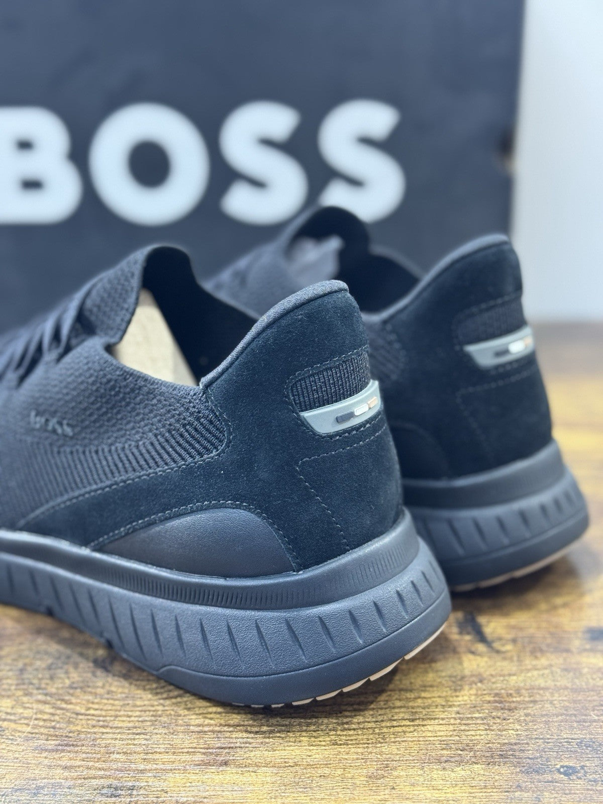 Boss Sneaker Knit Nera Casual Scarpa Uomo Boss 45