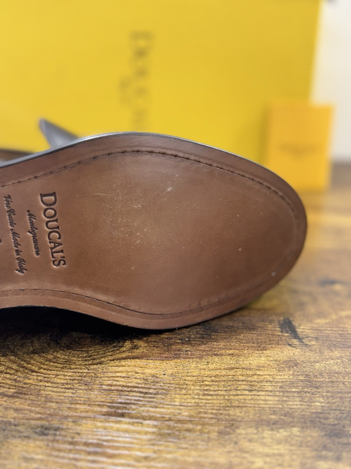 Doucal’s Mocassino Penny Uomo Pelle Ebano  Luxury Men Doucal’s Shoe 44