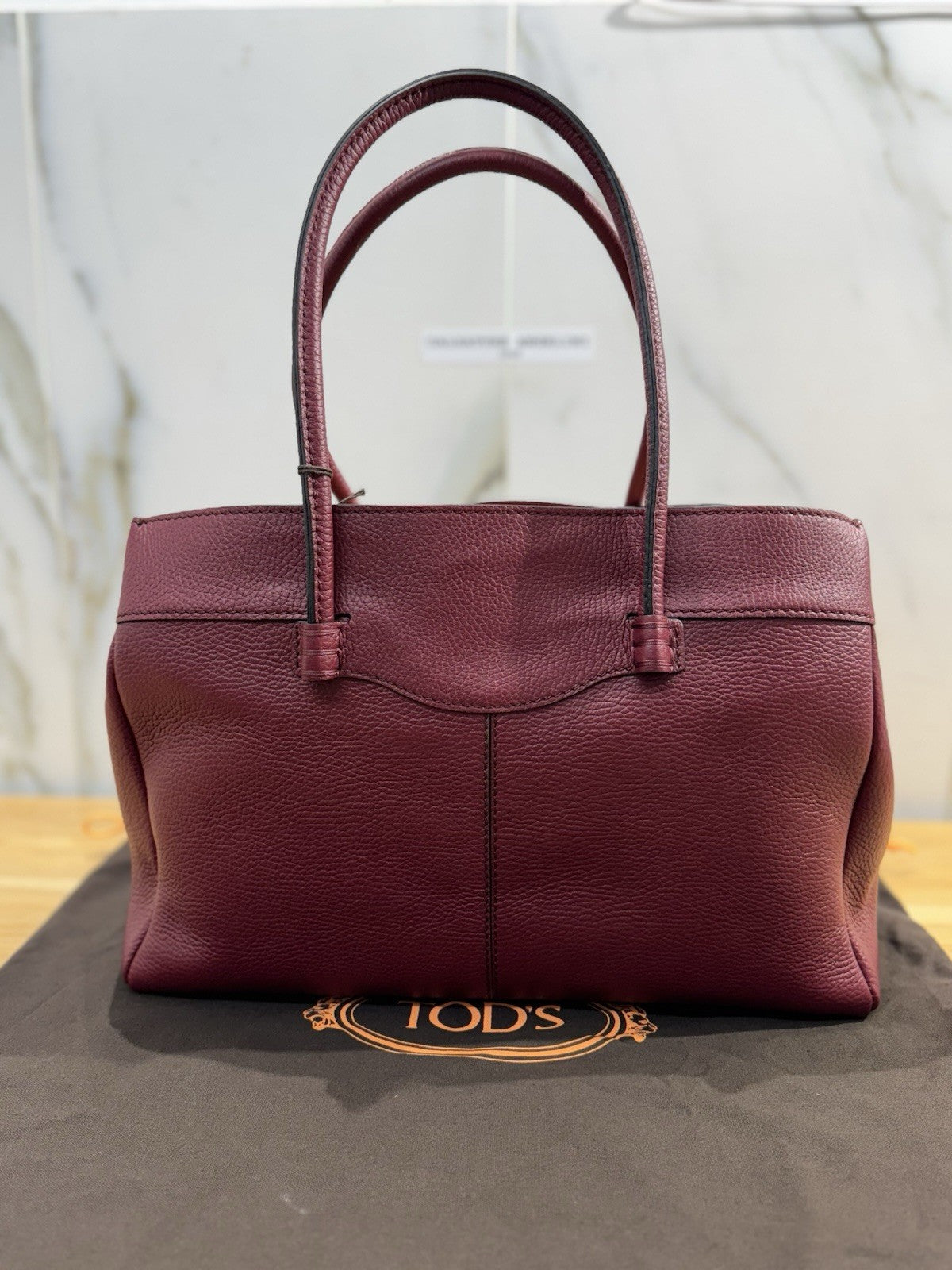 Tod’s Borsa Tote Mocassino Media Pelle Bordo’ Luxury Tod’s Handmade Bag Donna