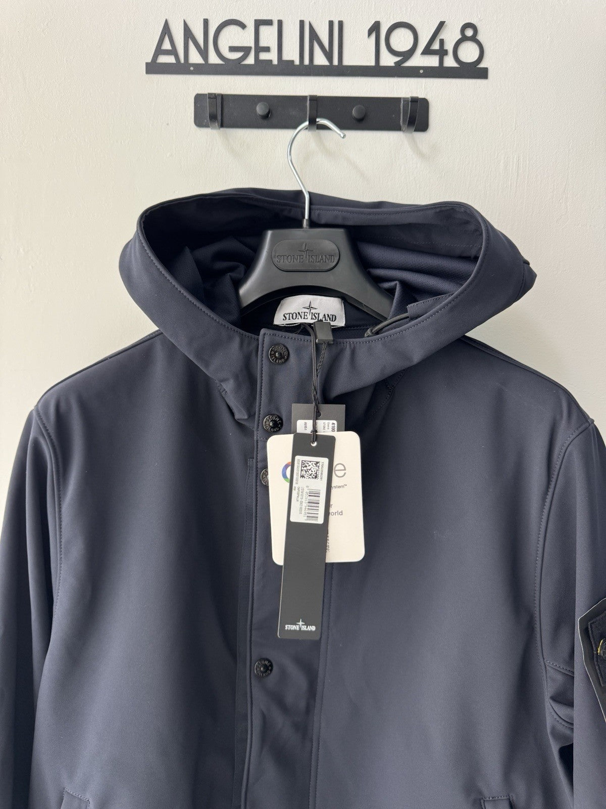 Stone Island Short Parka Light Soft Shell R E . DYE  Blu Icon Jacket Uomo M
