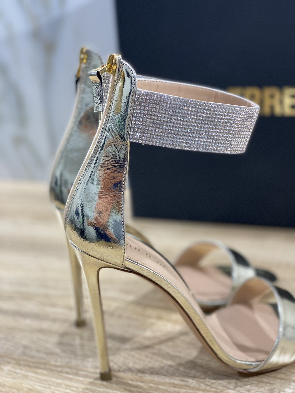 Lerre Sandalo Donna 201LR Luxury Woman Sandal Specchio Plisse 37.5