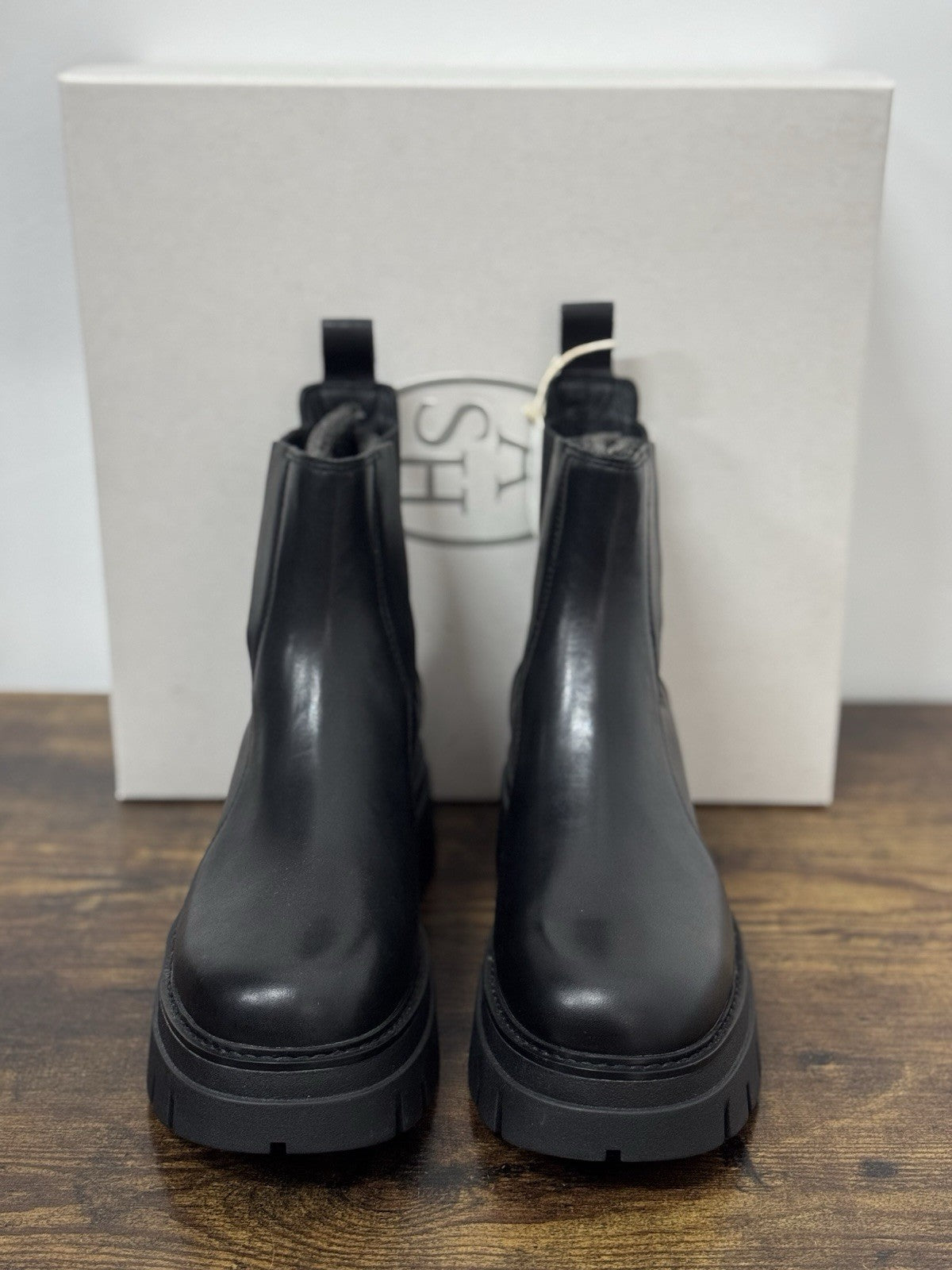 Ash Links Combat Boot Pelle Nero Casual Ash Donna 39