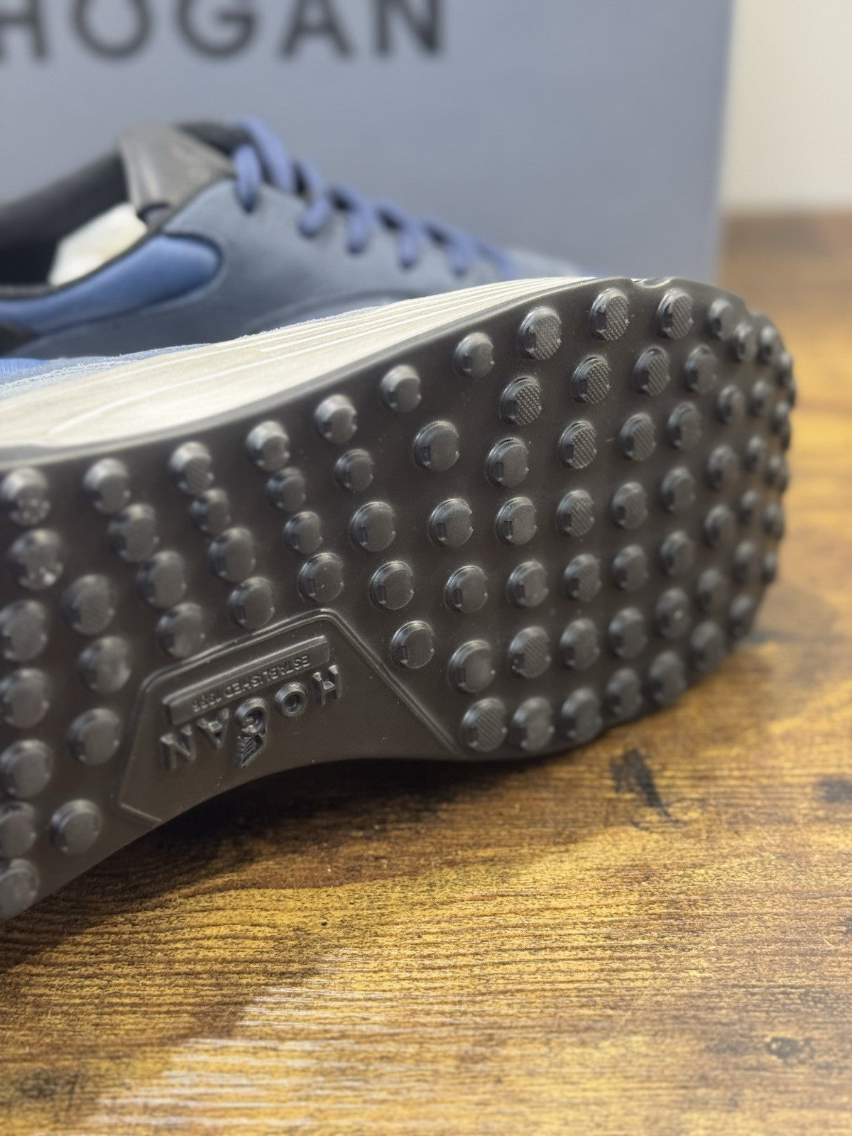 Hogan New Hyperlight Sneaker Pelle Blu   Memory Foam Luxury Hogan Uomo 43