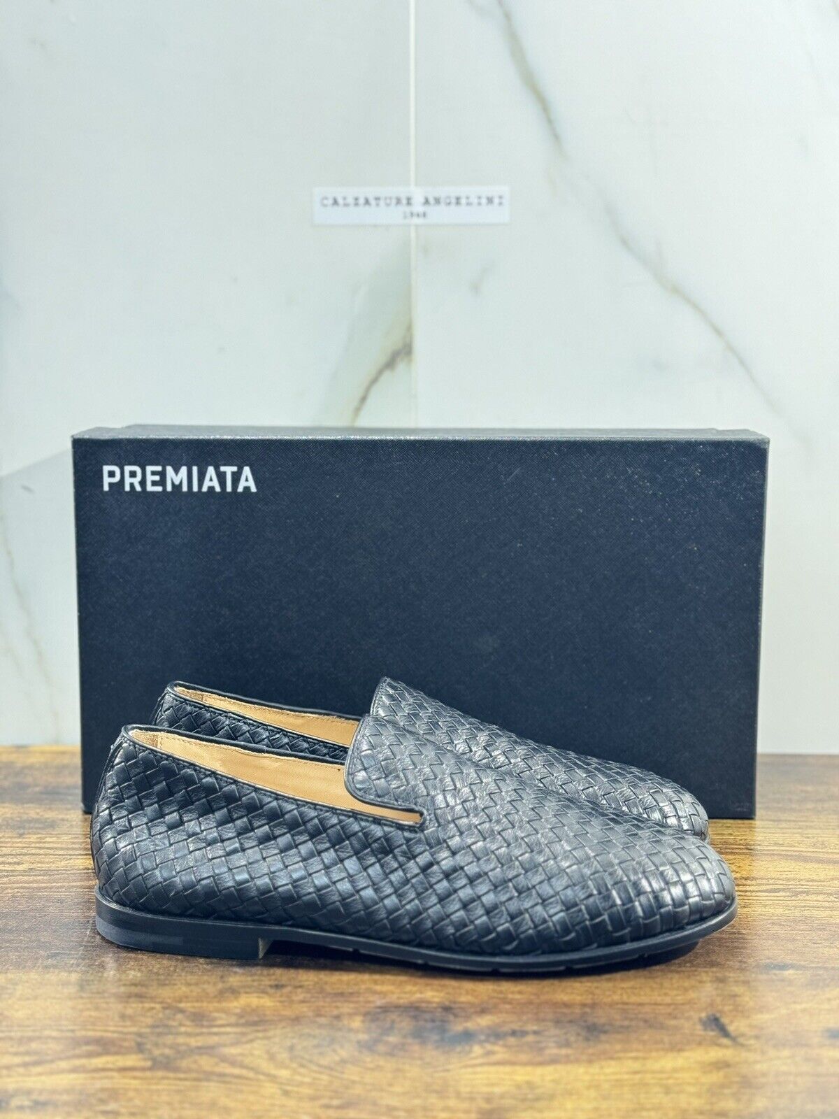 Premiata 1 Linea Mocassino Uomo Pelle Intrecciata Nero Luxury Premiata Men 39