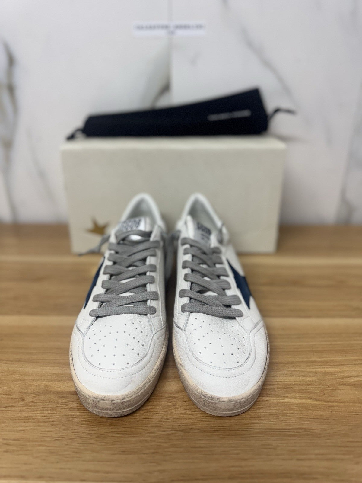 Golden Goose Ball Star White Blu Ice    Luxury Golden Goose Uomo 45