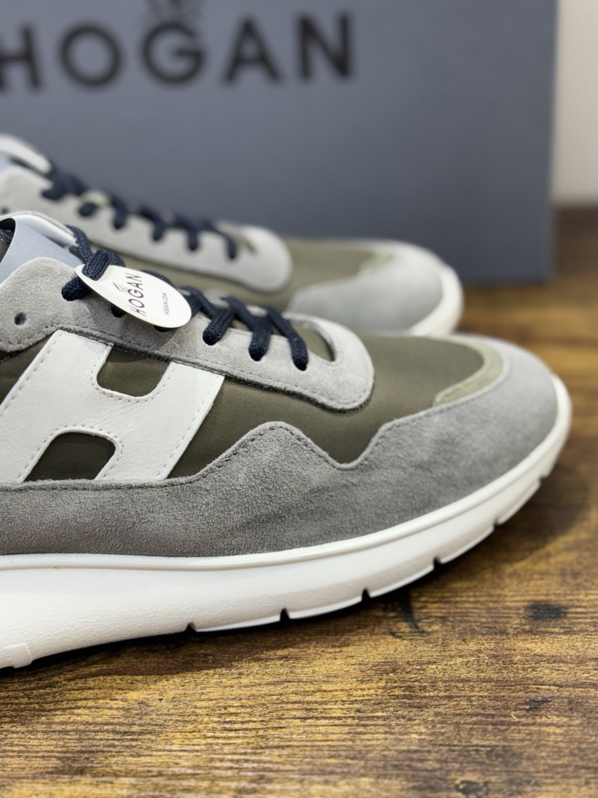 Hogan Interactive 3 Pelle Suede Grey  Verdone Casual Hogan Uomo 41.5