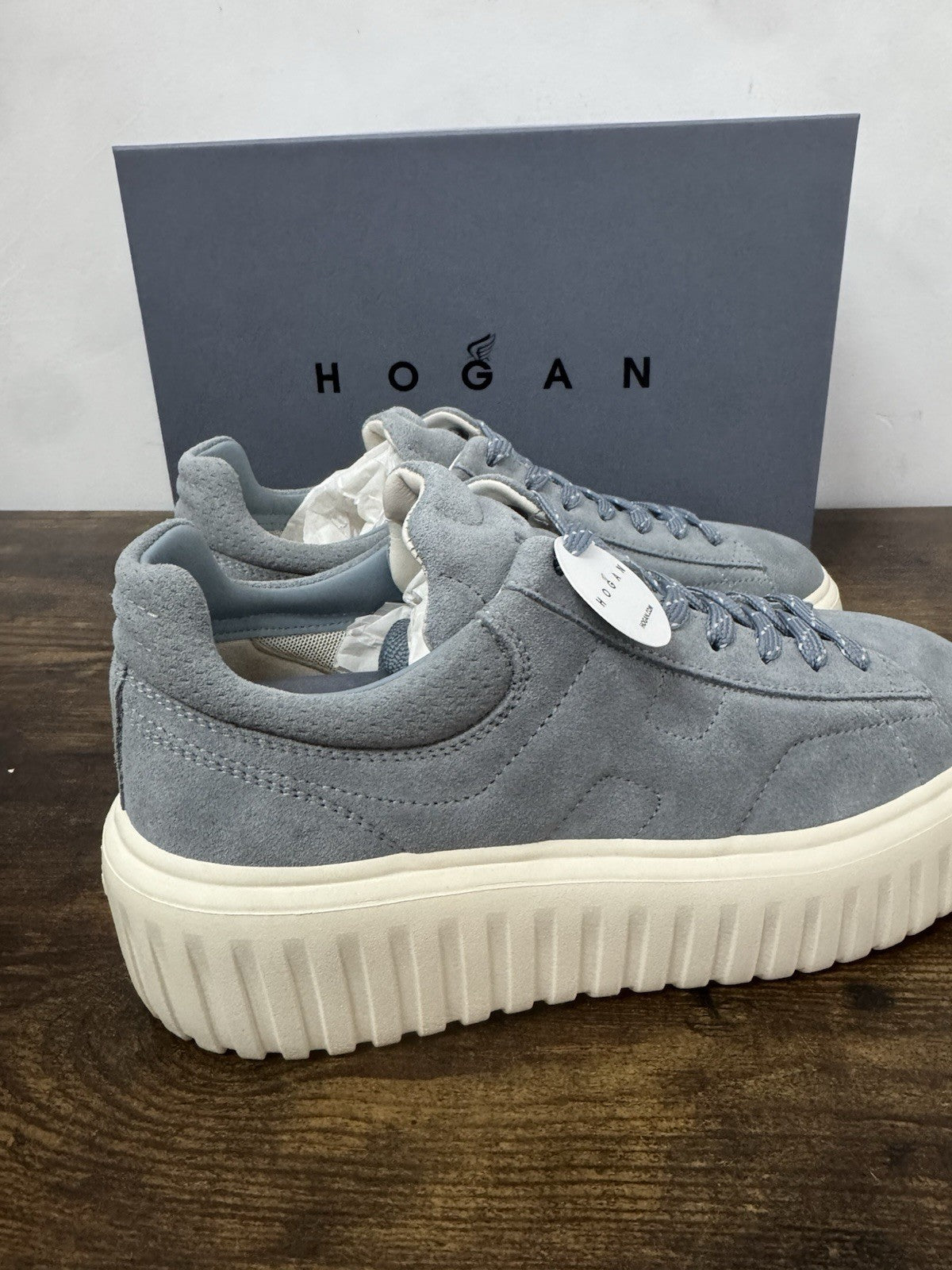 Hogan H Stripes Suede Celeste Casual Hogan Donna 37.5