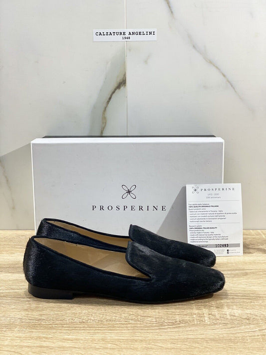 Prosperine Mocassino donna in Pony Nero luxury made in italy 41