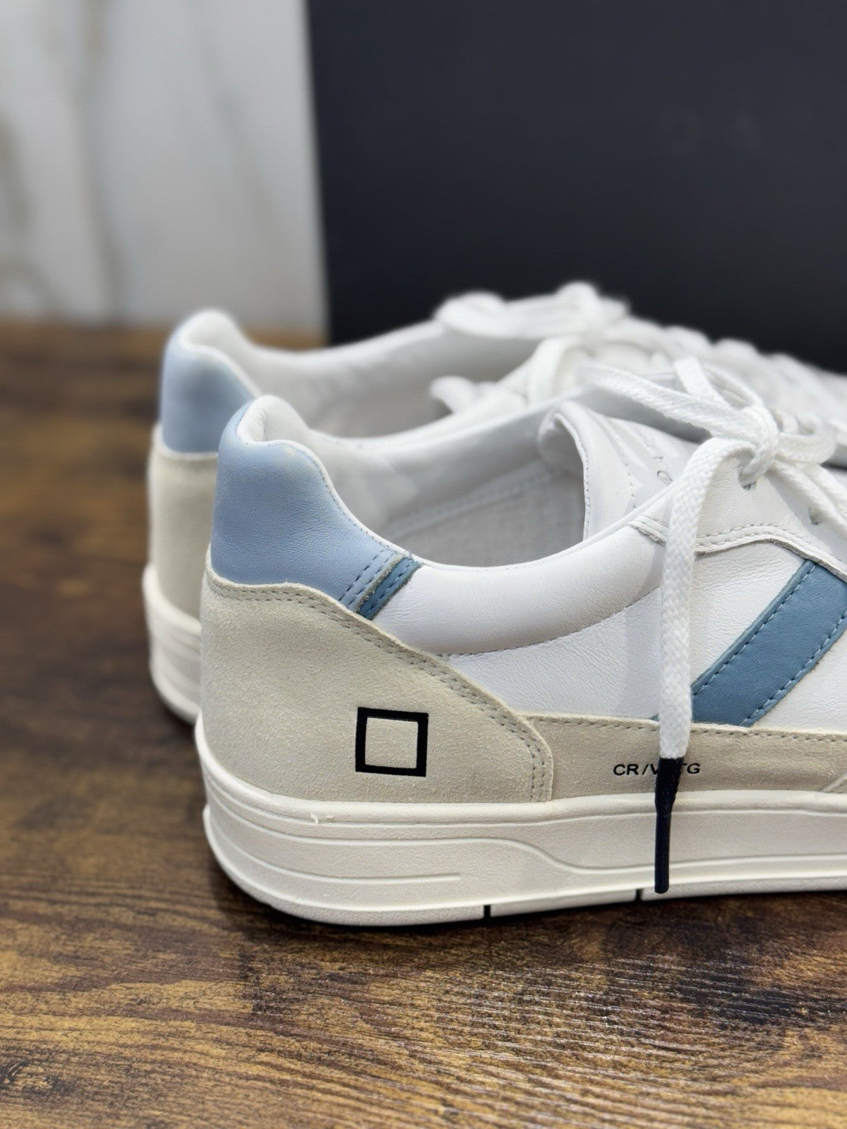 D.A.T.E Court 2.0 Sneaker Pelle Bianco Sky   Casual Uomo 44