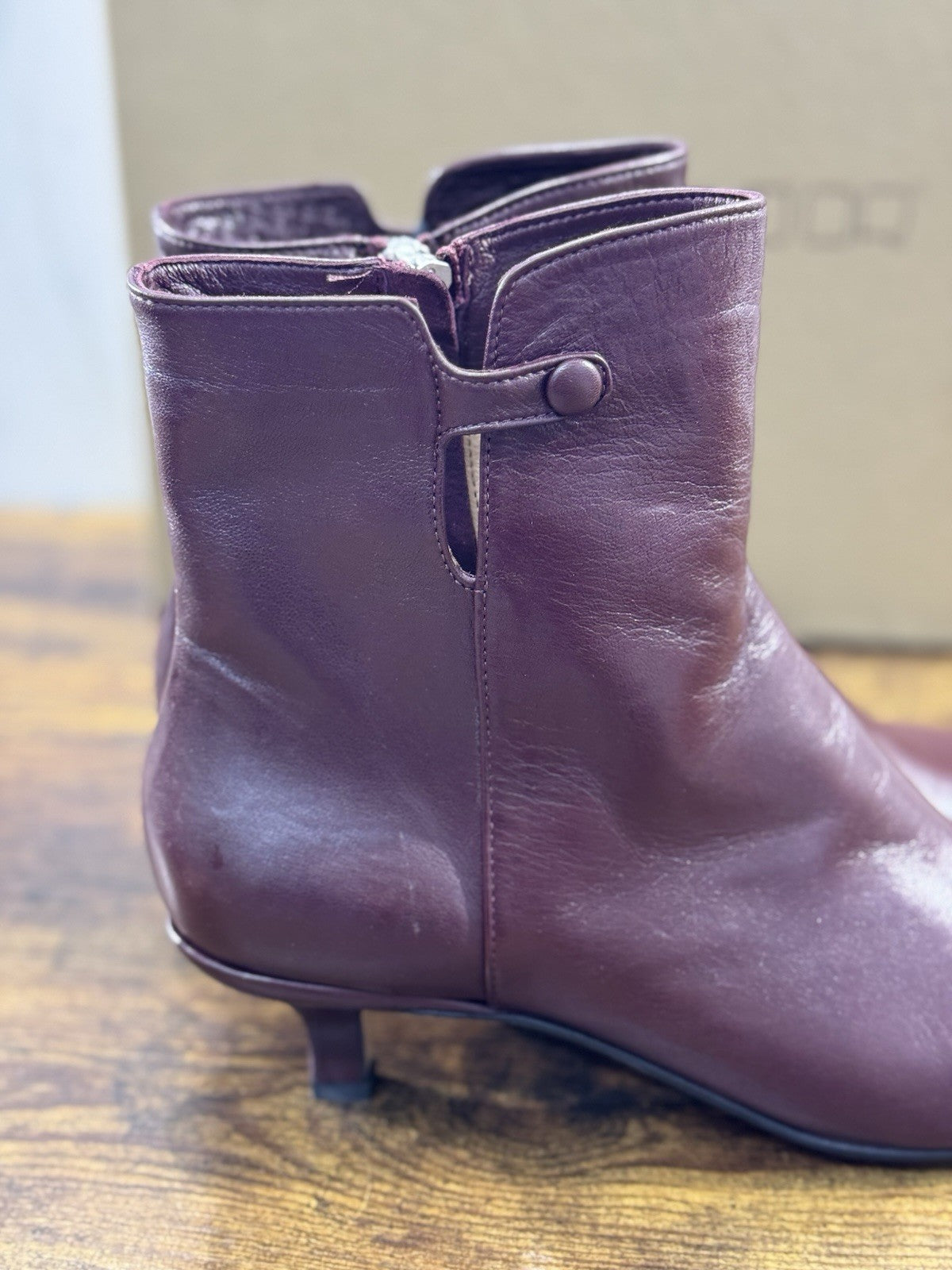 Pomme D’or Stivaletto   Pelle Bordo’     Casual Luxury Boot  Donna 41