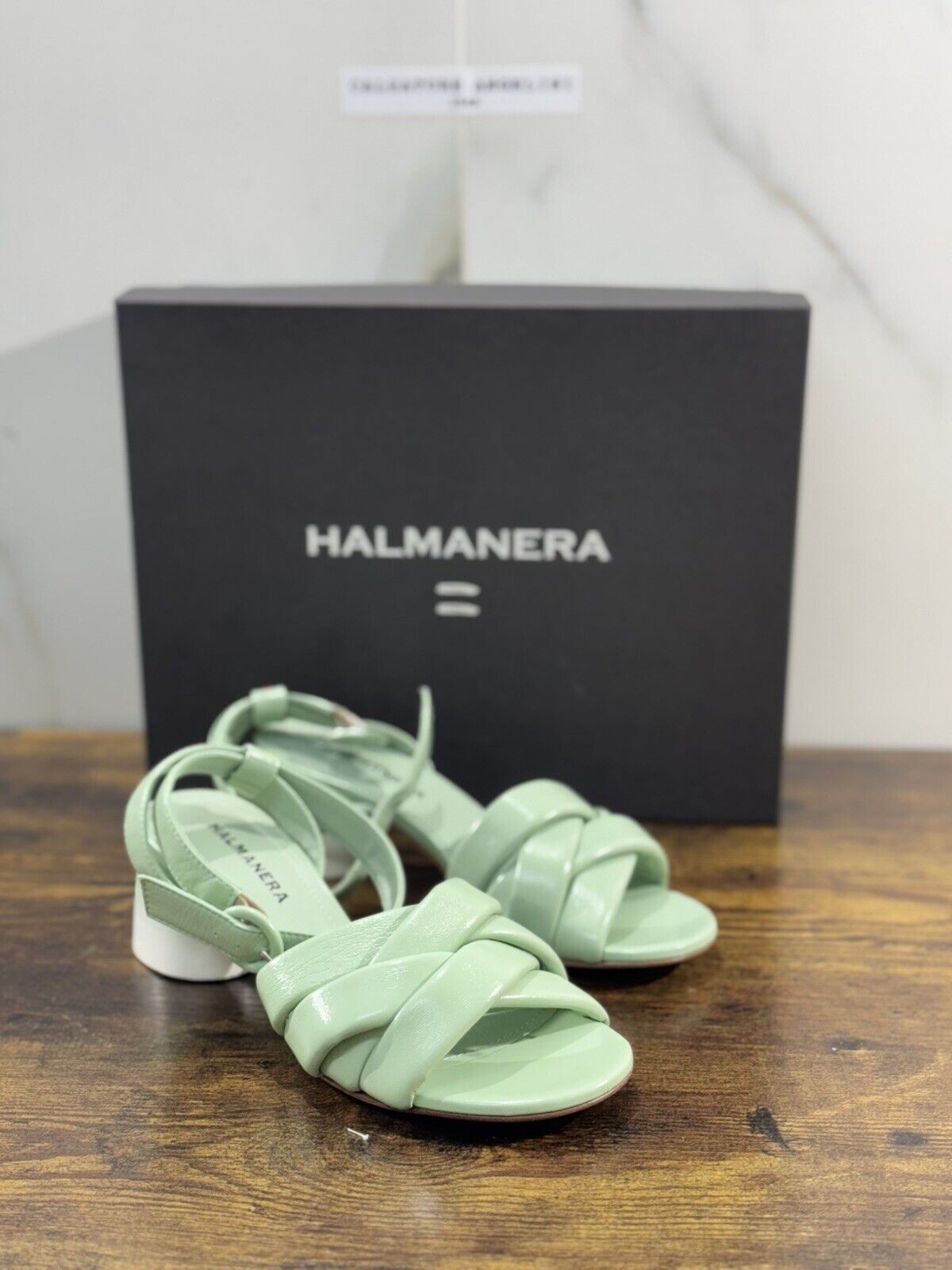 Halmanera Sandalo   Donna Goss        In Pelle Aloe  Soft  Luxury Shoes 38