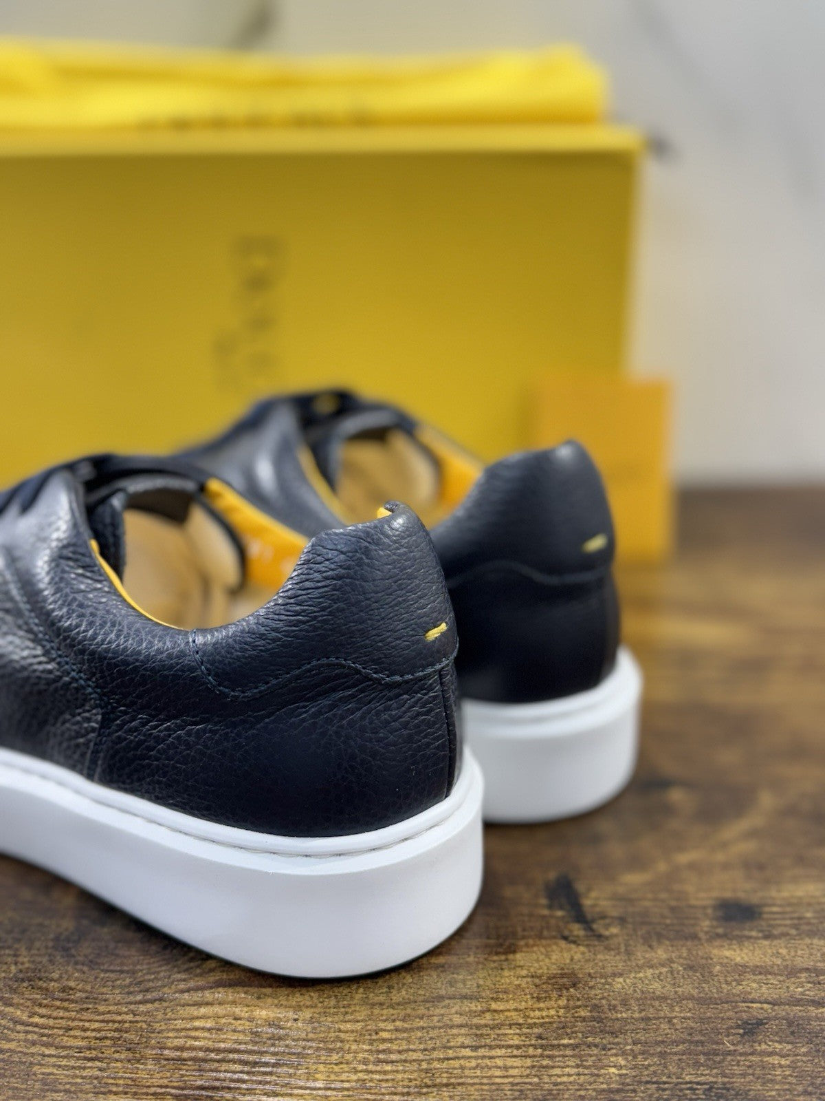 Doucal’s Sneaker Uomo Memory Foam Blu  PelleLuxury Men Doucal’s Extra Light 41.5