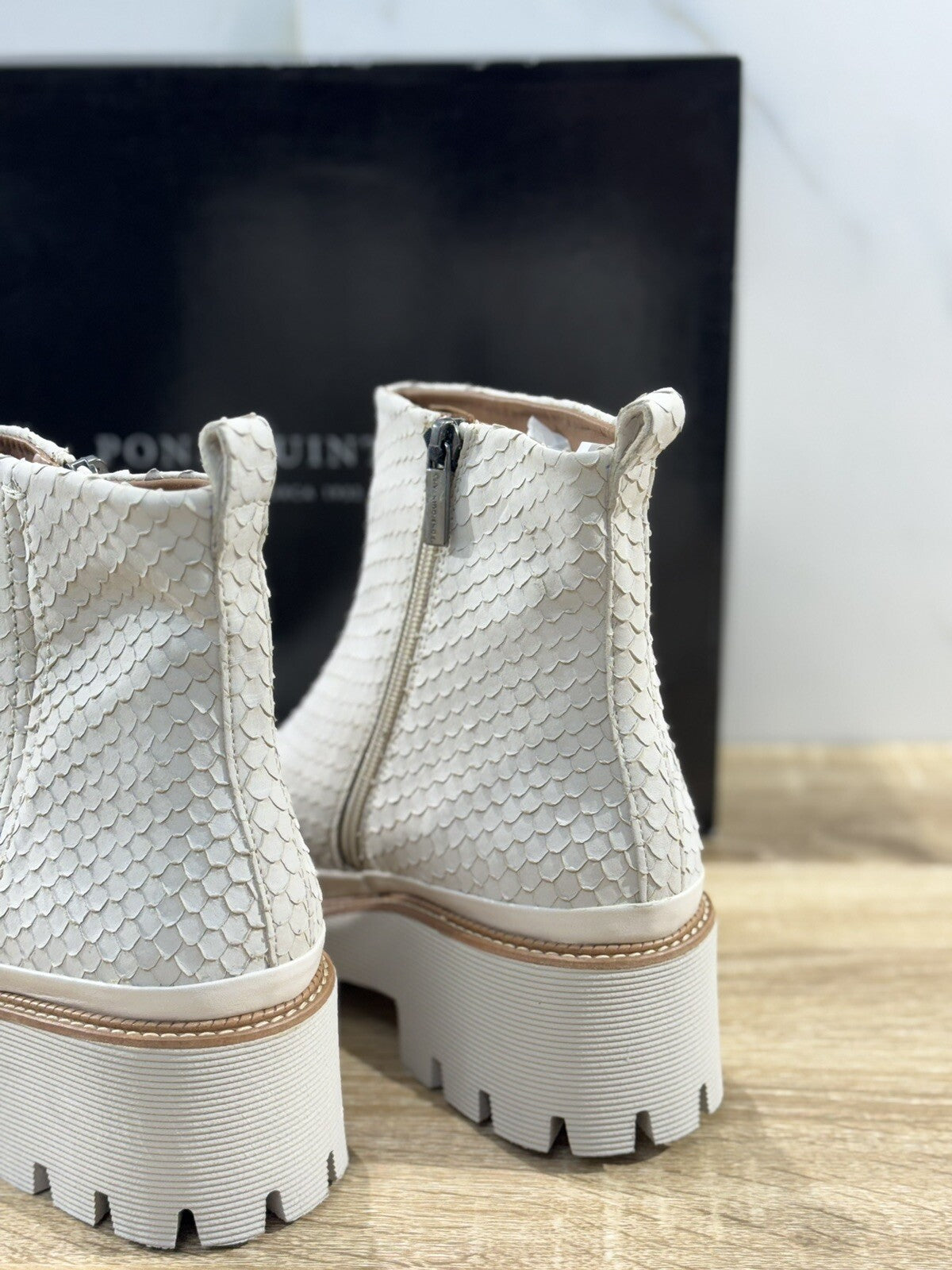 Pons Quintana Stivaletto Donna Carm B Pelle Bianca   Zeppa  Luxury Boot 40
