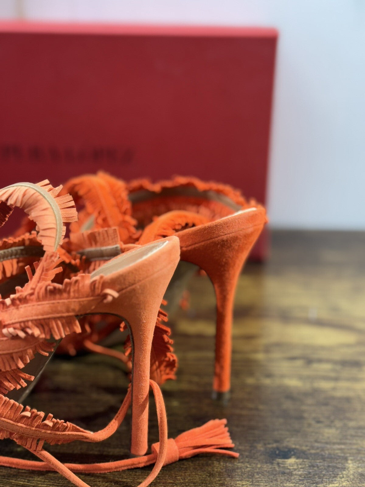 Pura Lopez Sandalo Donna Pelle Arancio  Casual Sandal 36