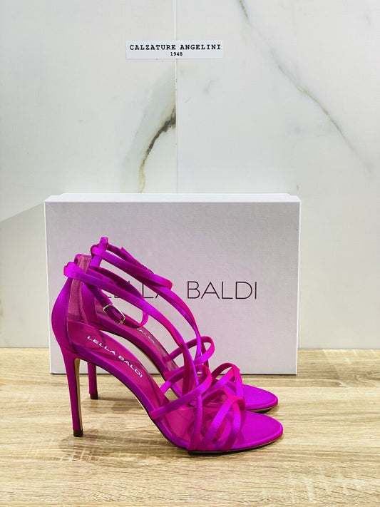 Lella Baldi Sandalo Donna Raso Fuxia Luxury Woman Sandal 38