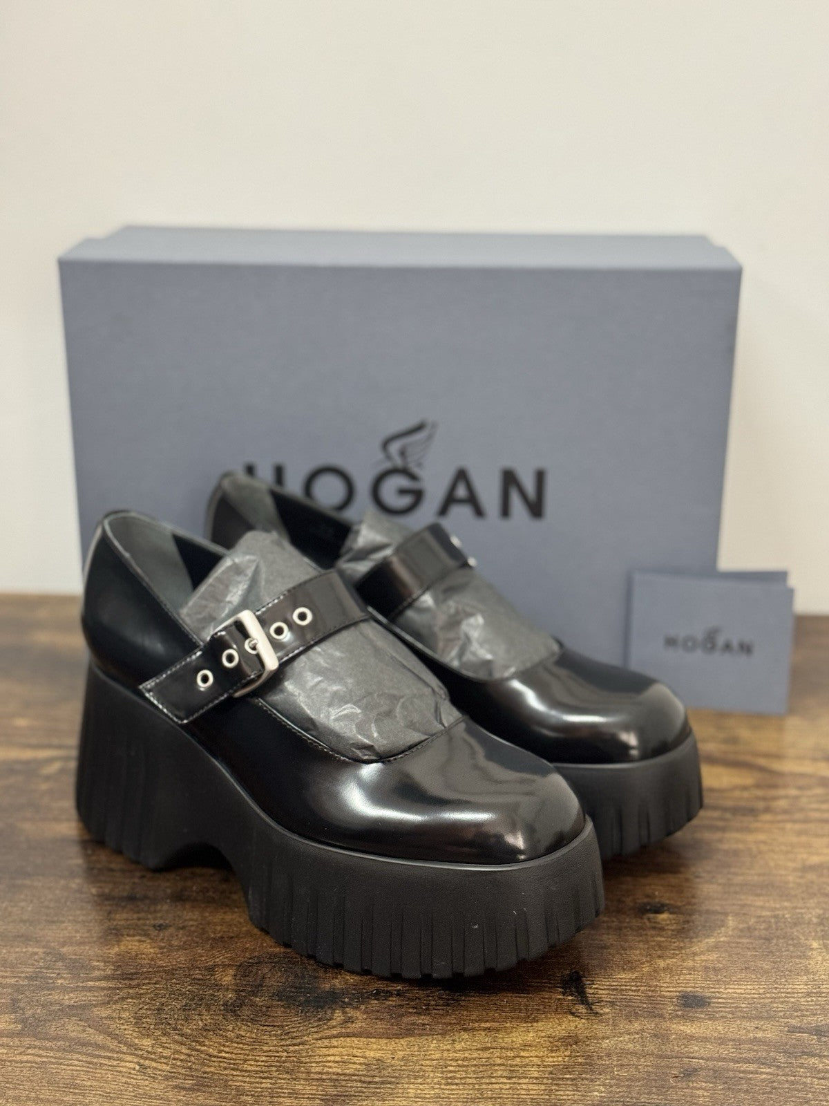 Hogan H651 Wedge Ballerina Pelle Nera Casual Hogan Donna 37.5