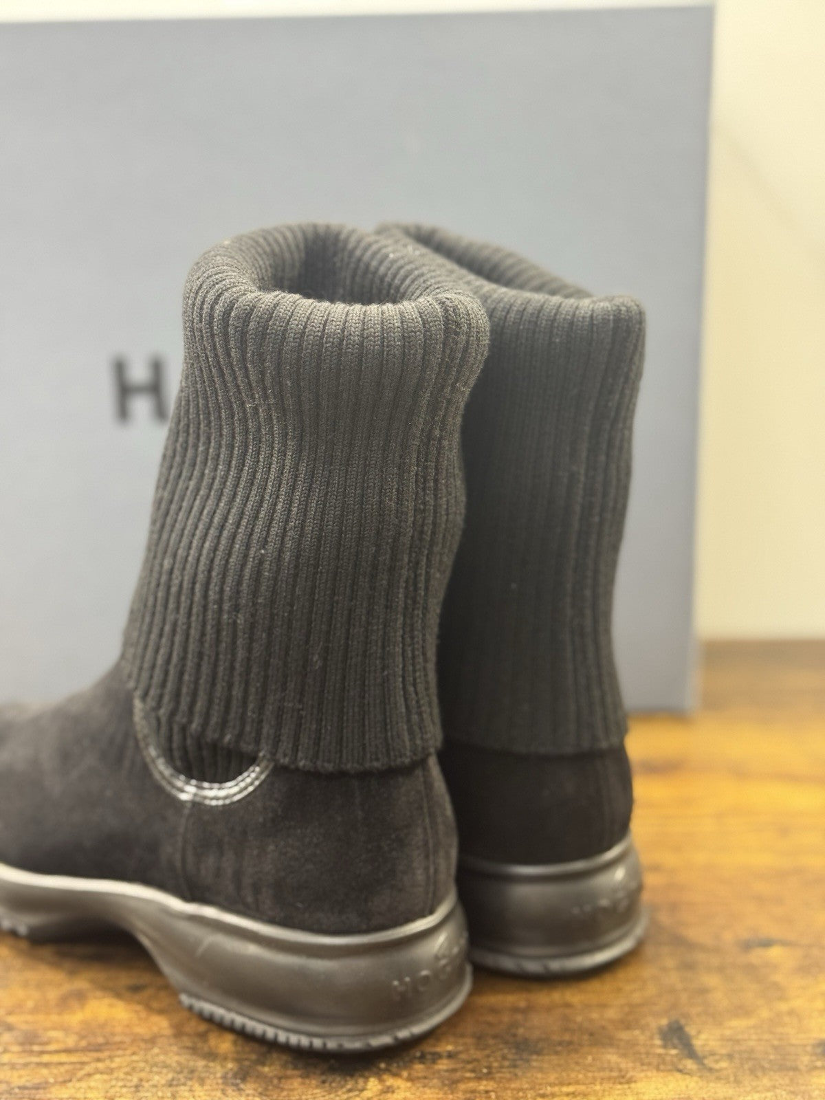 Hogan Interactive Stivaletto Lana Suede Nero        Casual Hogan Donna 36