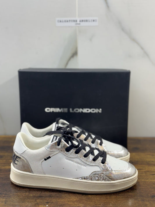 Crime London Sneaker Chelsea Pelle Bianca Donna 39