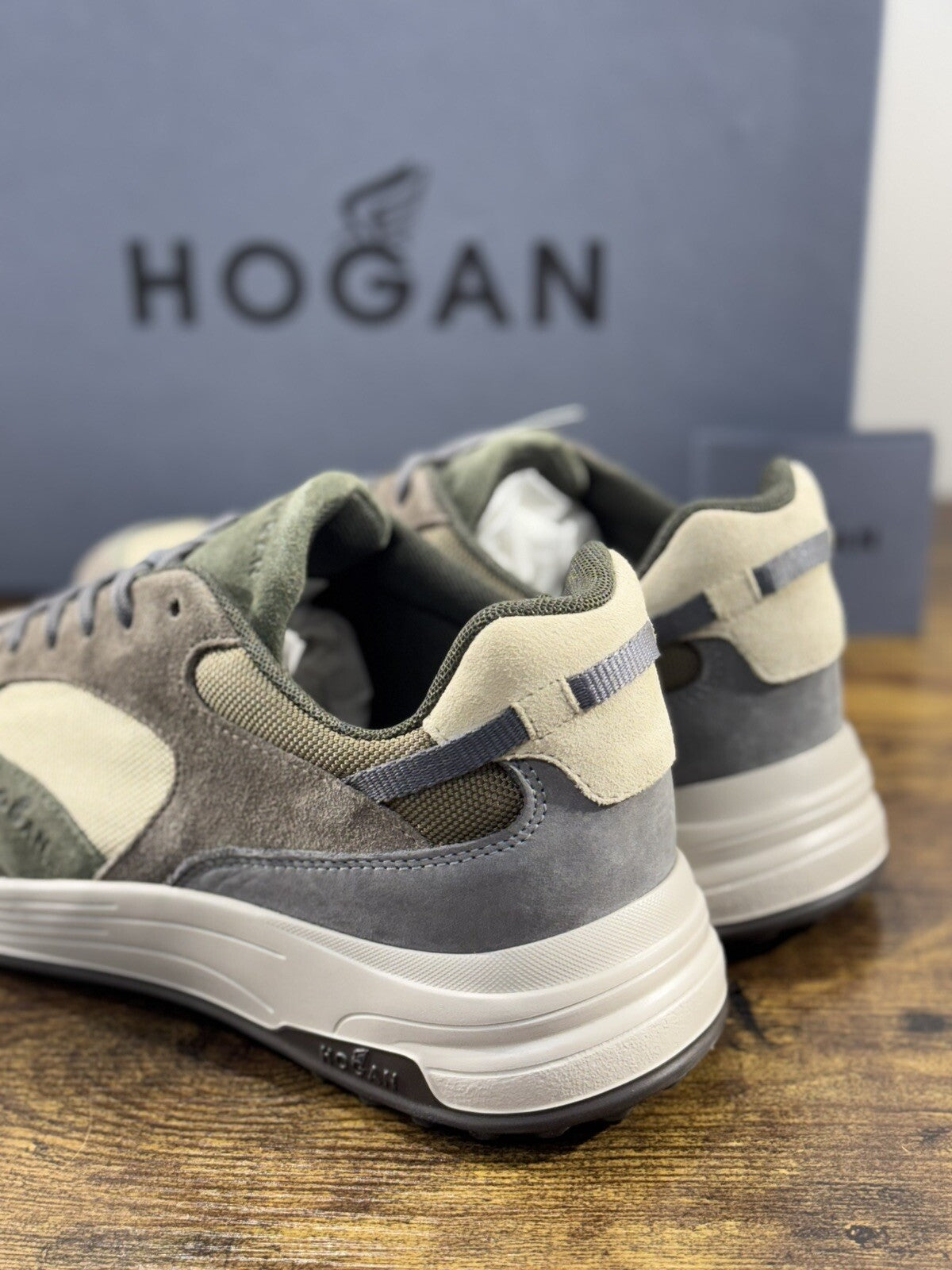 Hogan Hyper light  sneaker Pelle Verdone memory foam Luxury Hogan Men Shoes 40