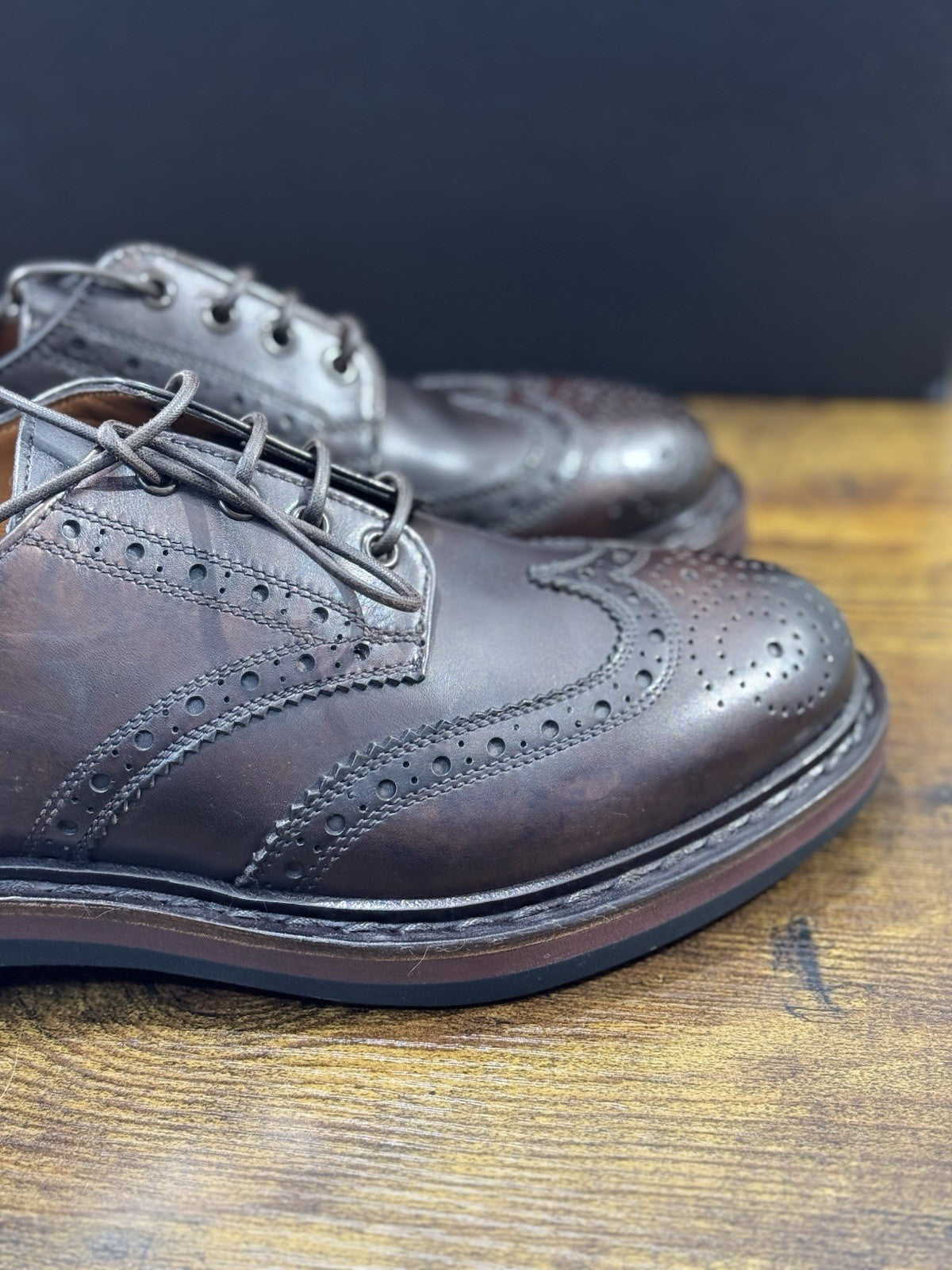 Premiata Derby Brogue  1 Linea Pelle Ebano Luxury Premiata Men Shoe 42