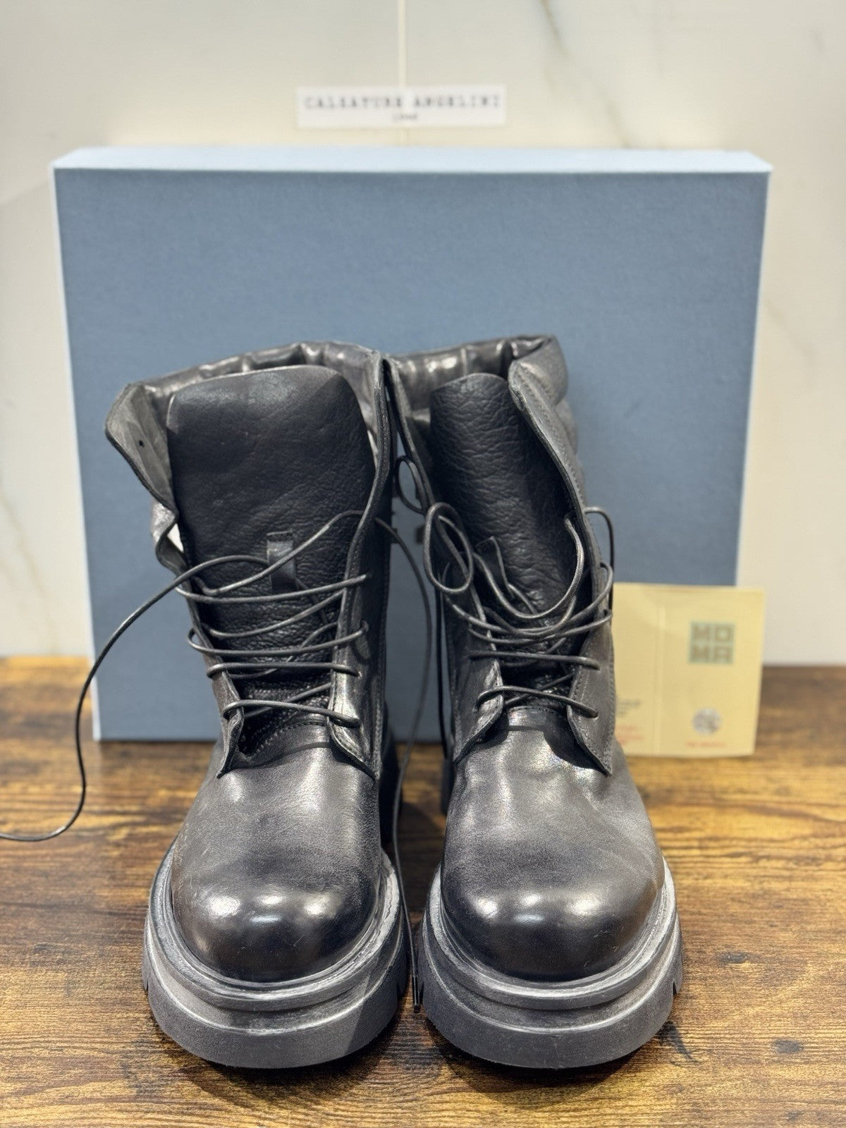 Moma Anfibio  Boot Nero   Fatto A Mano In Italia Luxury Moma Boot Donna 41