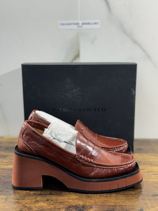 Paloma Barcelo’ Mocassino Donna Odele  Pelle Terracotta   Casual Loafer 38