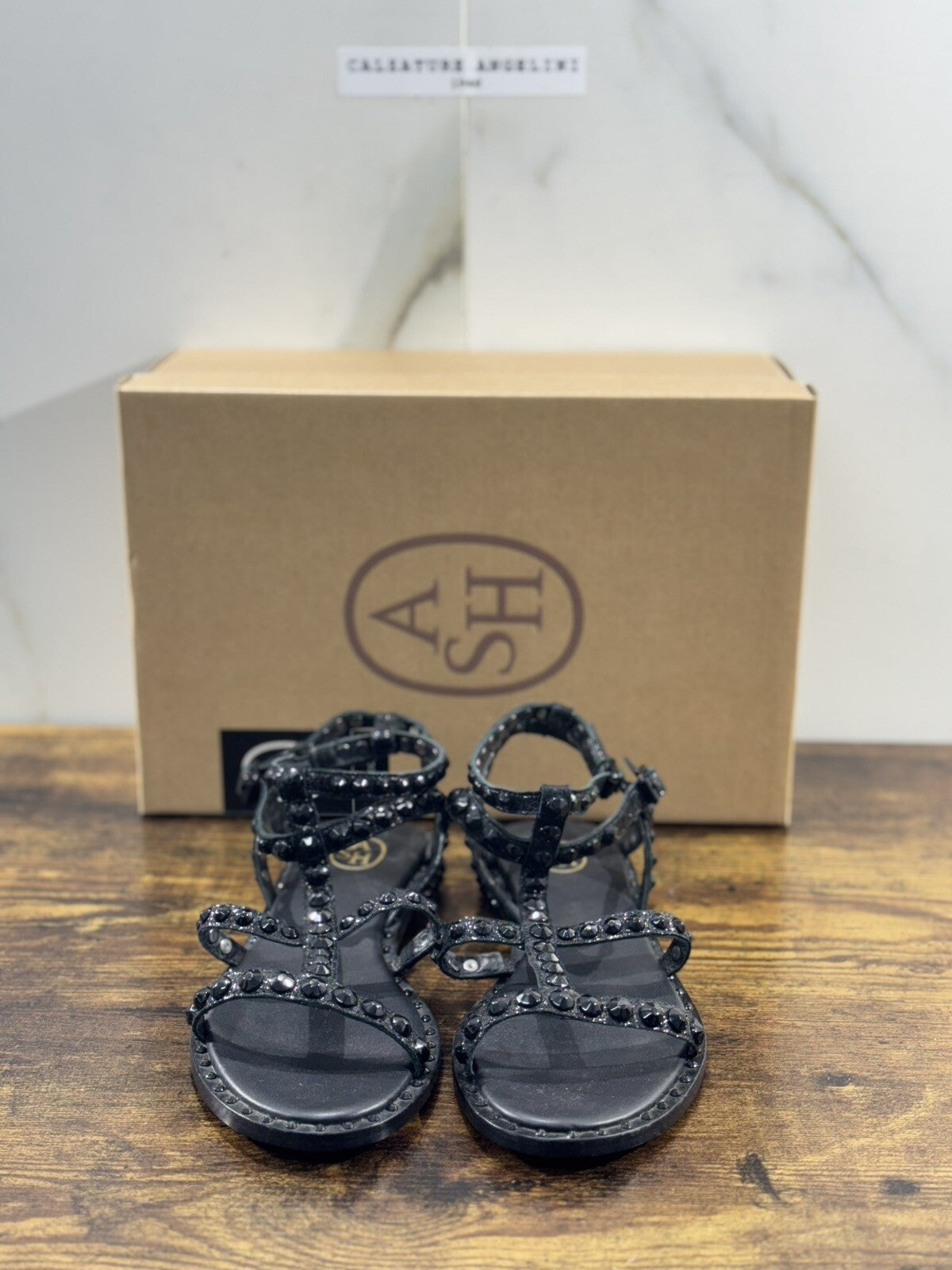 Ash Precious  Bis Sandalo Donna Pelle Nero Luxury Woman Ash Sandali 36