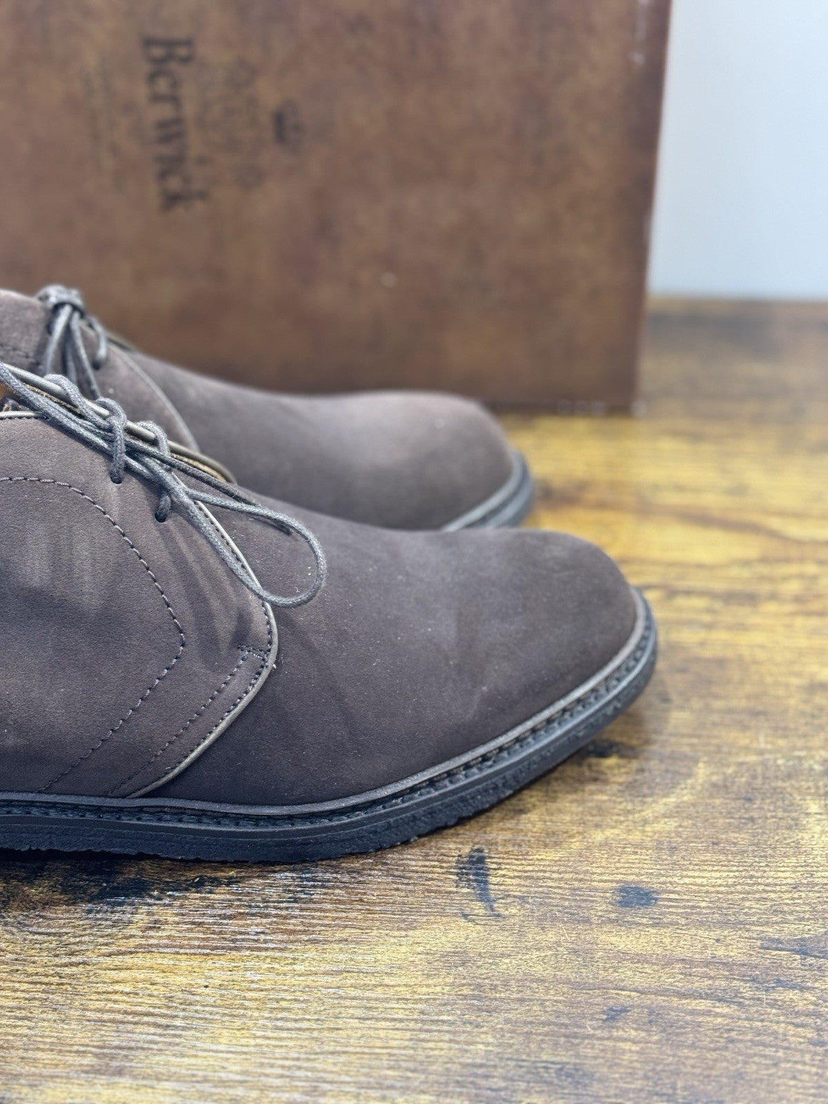 Berwick 1707 Polacchino Testa Moro Suede Fondo Para Cuoio   Uomo 41,5