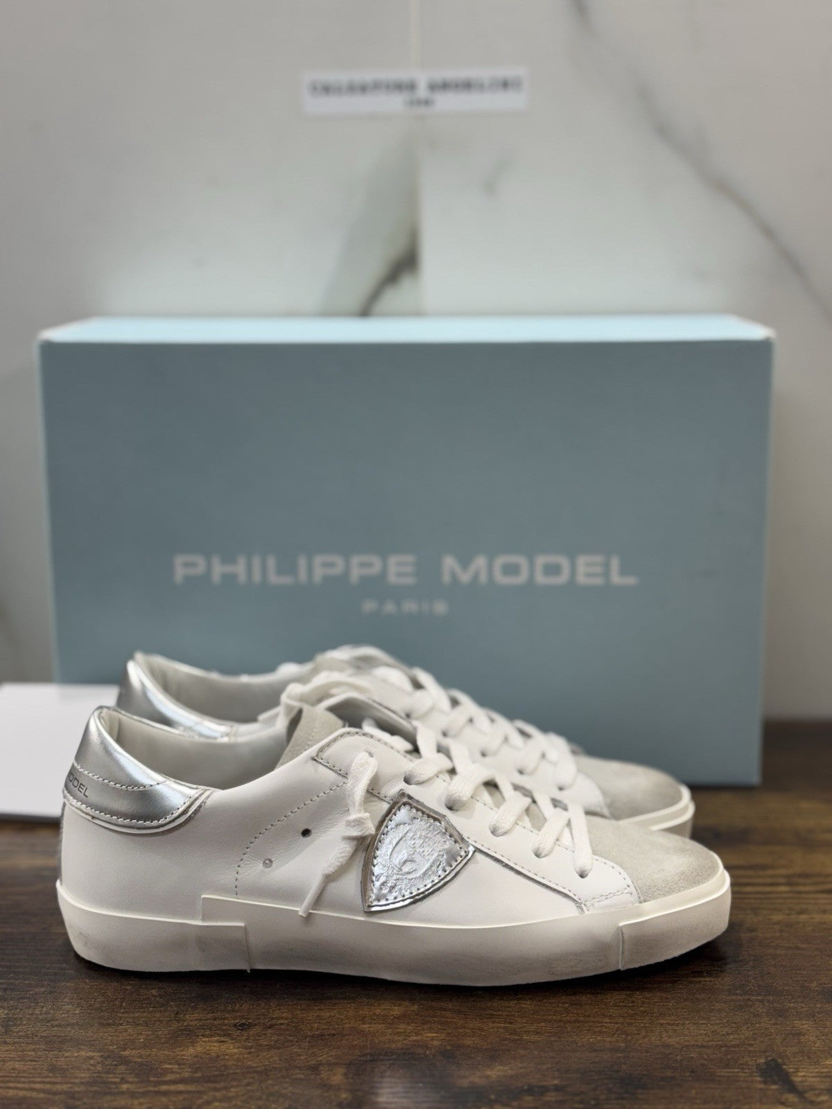 Philippe Model Paris Liw Top  Sneaker Pelle Bianca   Donna 36