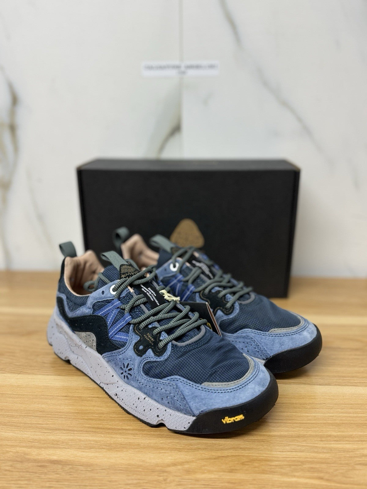 Flower Mountain Yamano 3 Dark Indigo  Grey  Casual Vibram Performance Uomo 42