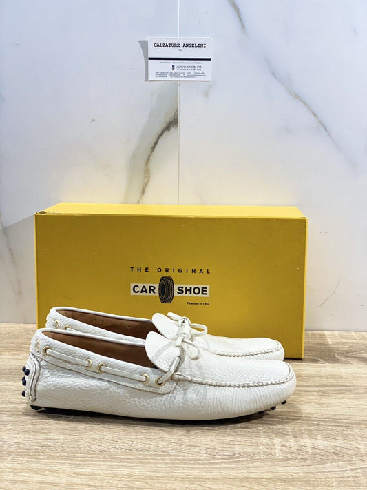 Car Shoe Mocassini Uomo In Pelle Off White  Luxury Driver Shoe Car Shoe 41