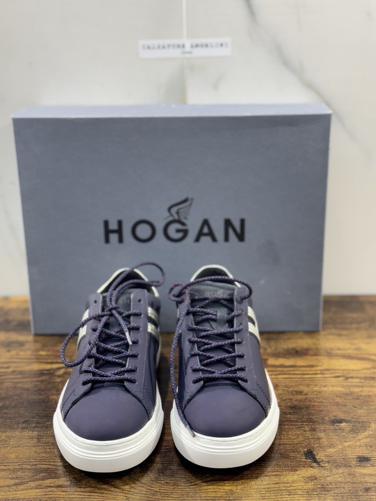 Hogan H365 Sneaker  Pelle Blu Casual Hogan   Uomo 40