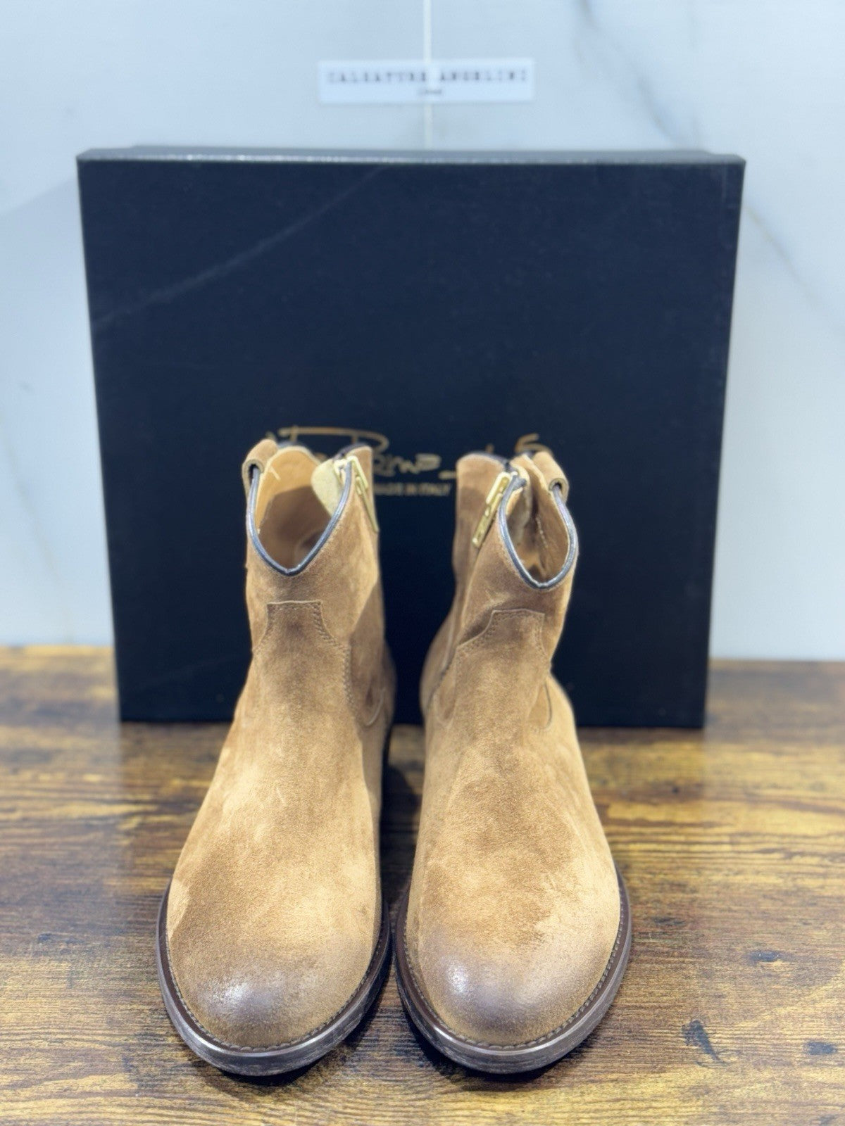 Via Roma 15 Texano Pelle Suede Martora   Via Roma Donna 41