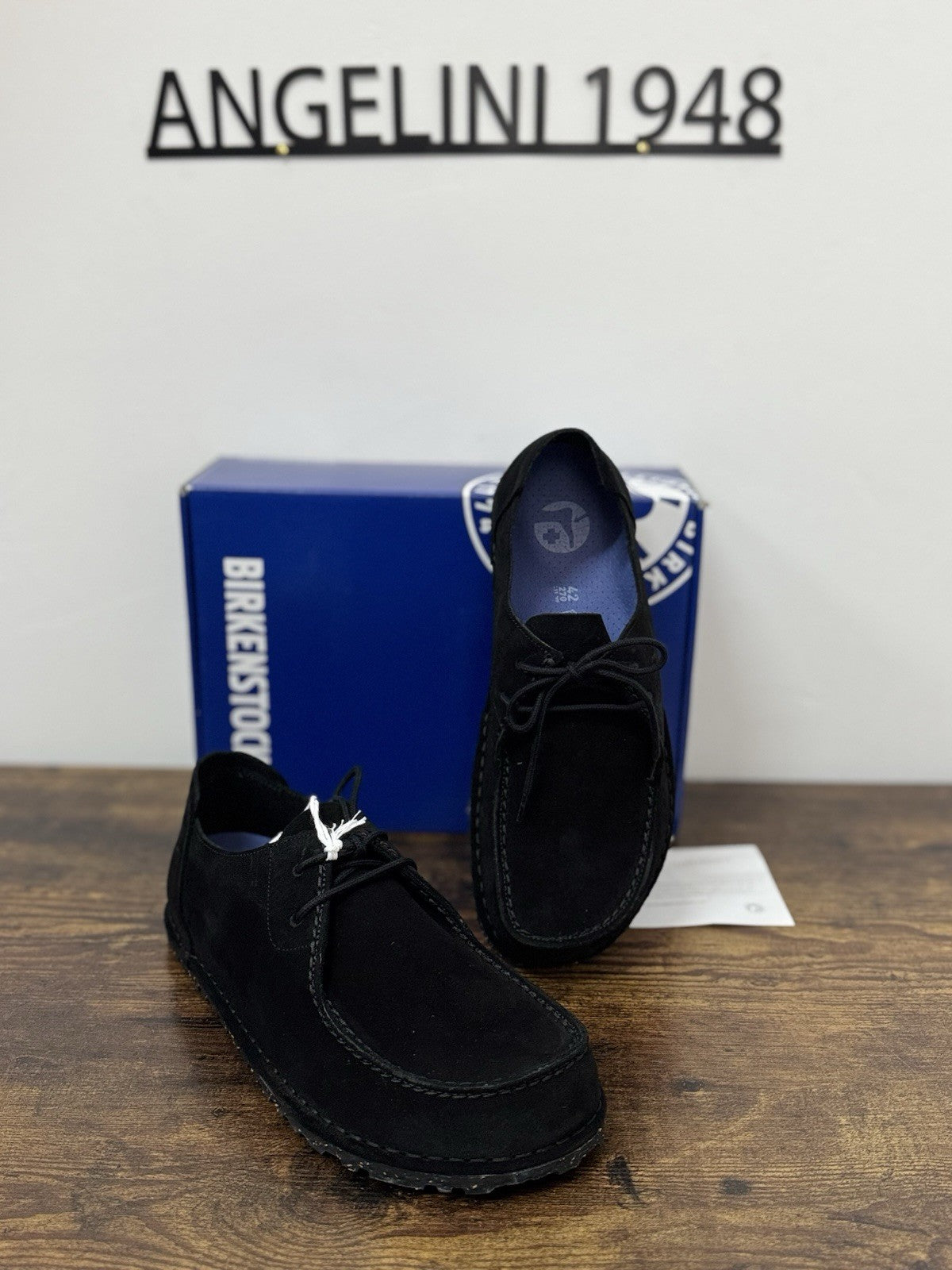 Birkenstock Utti Lace Suede Nero Scarpa Uomo 44