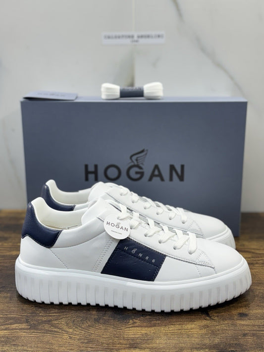 Hogan H-stripes New H Band Pelle Bianca Memory Foam Scarpa Hogan Uomo 43.5