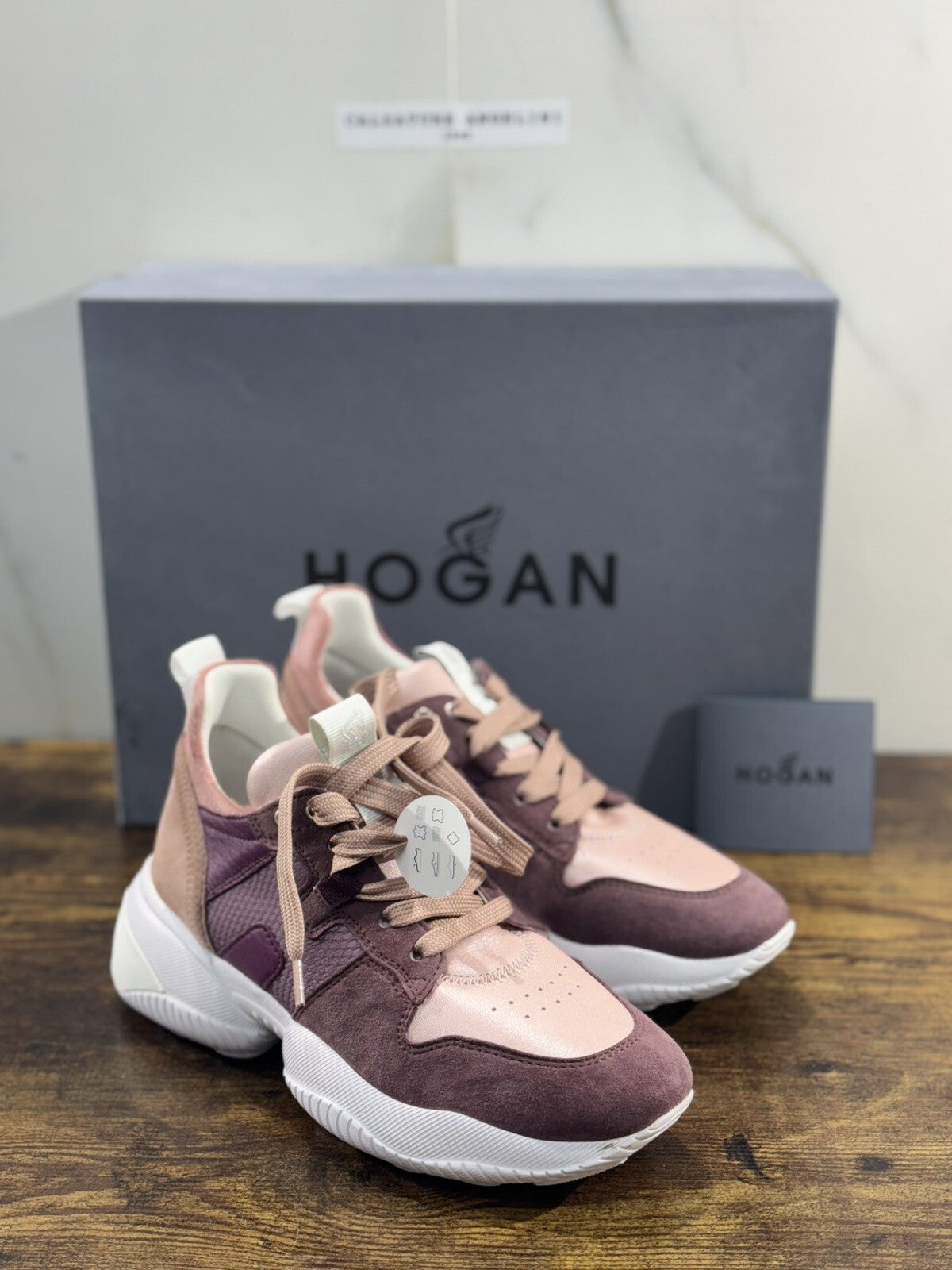Hogan Interaction Slip On sneaker Donna  extra light  Light Pink   pelle 37
