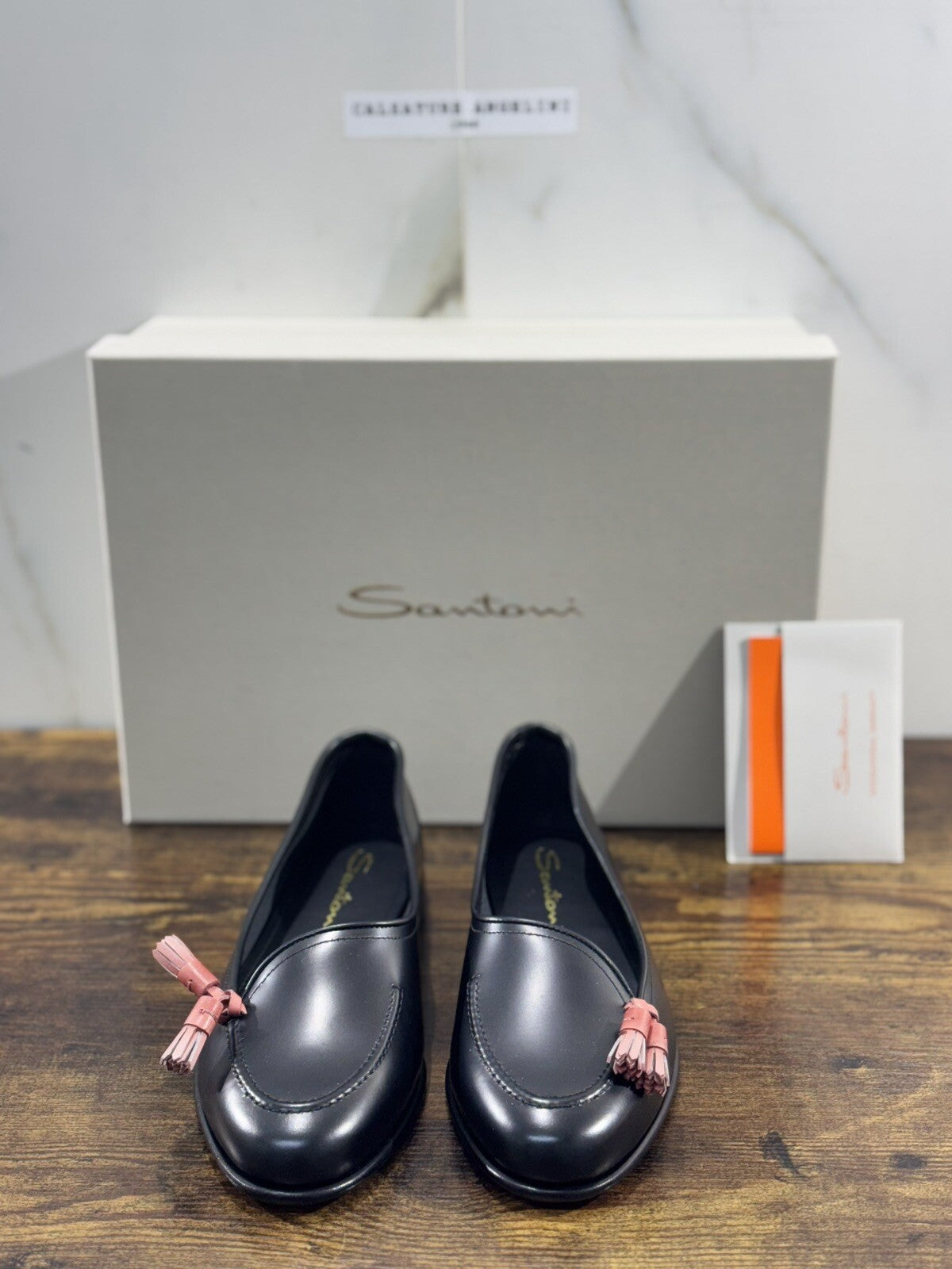 Santoni Mocassino Donna Pelle  Nero  Nappine  Casual Loafer Santoni 37.5