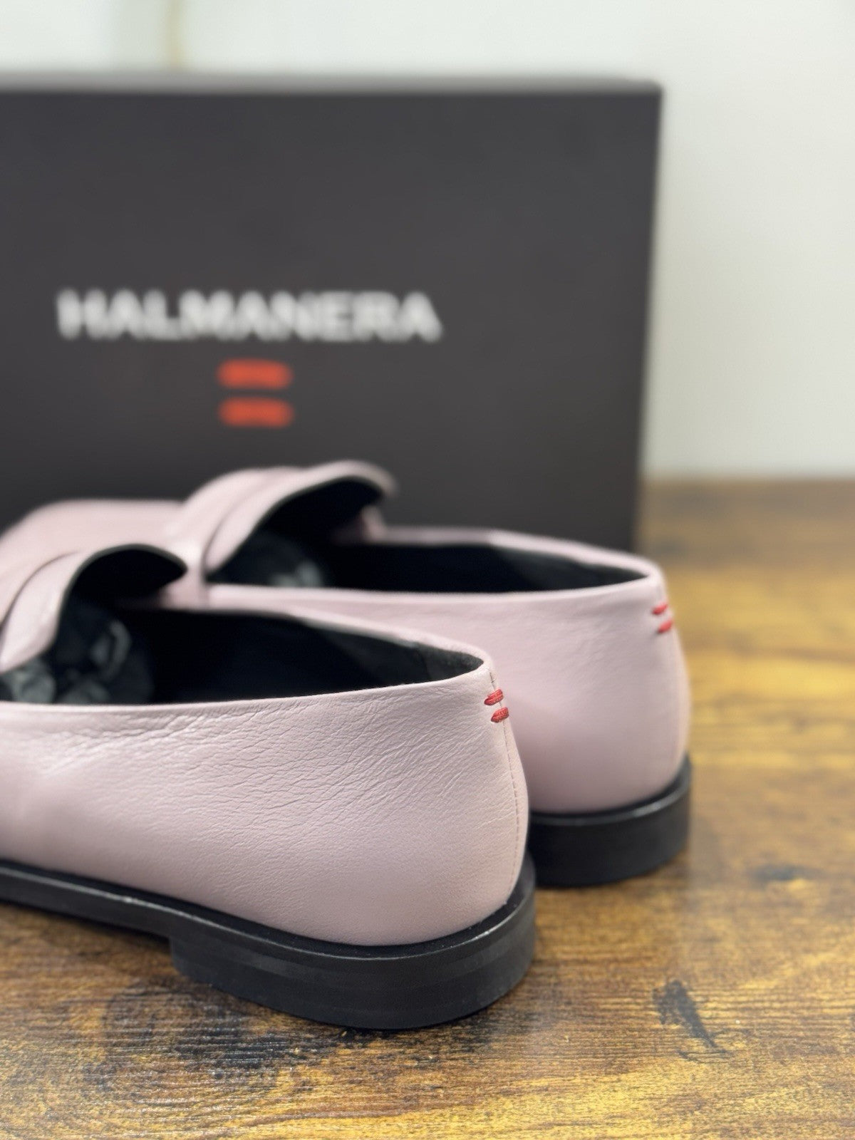 HALMANERA Mocassino   Pelle Malva Con Tacco Luxury Made In Italy Donna 41