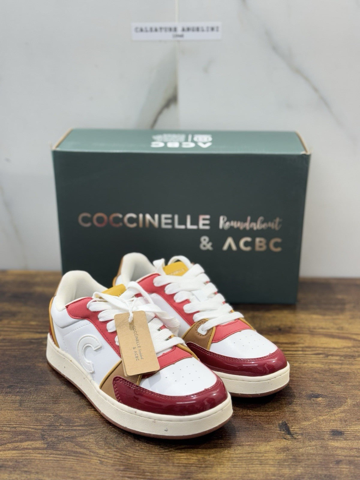 Coccinelle Sneaker Smooth Multi Sangria Casual Scarpa Donna 37