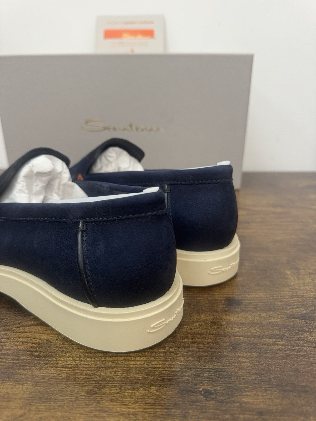 Santoni Mocassino Summer Walk Suede Blu  Casual Santoni Uomo 41.5