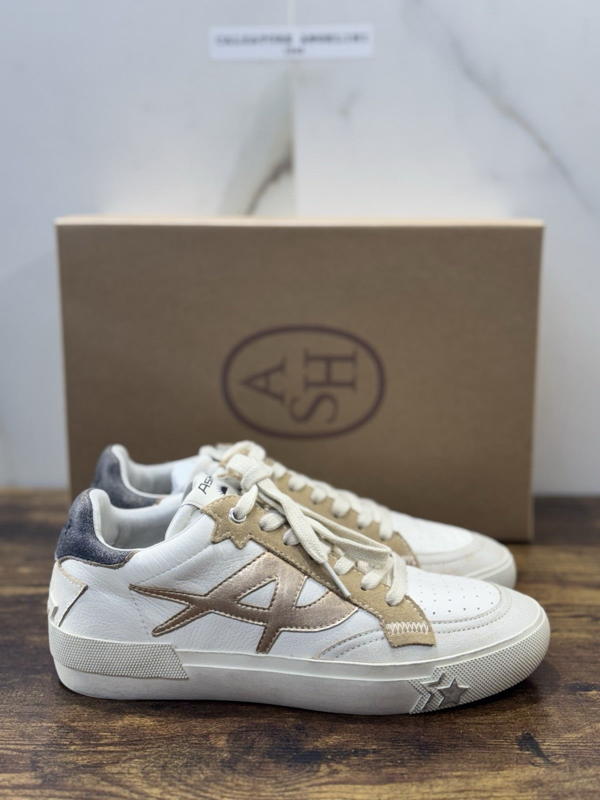 Ash Moonlight  Sneaker Pelle Beige  Casual Ash Scarpa Donna 40