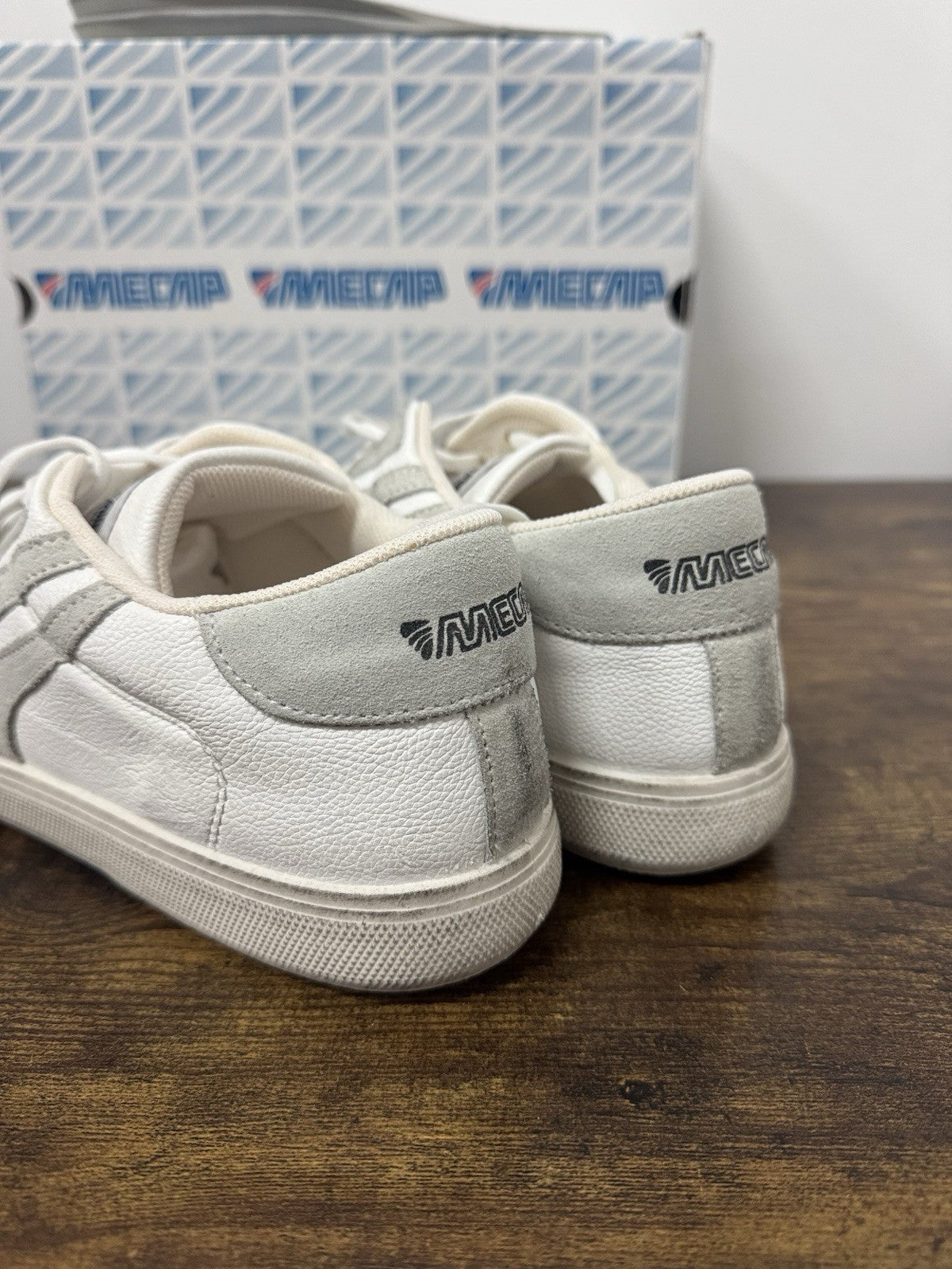 Mecap Sneaker Pelle Bianca Casual 100% Made In Italy Mecap Uomo 42