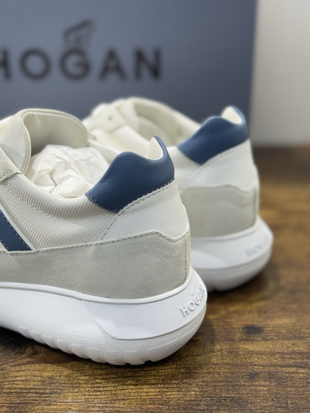 Hogan Interactive Suede Ghiaccio Blu   Casual Scarpa Hogan Uomo 41