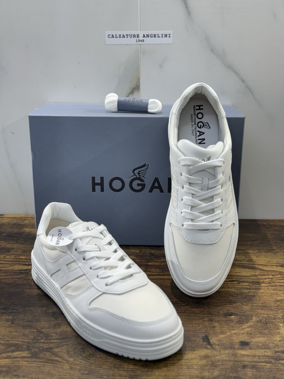 Hogan H630 Sneaker Pelle Bianca Memory Foam Scarpa Hogan Uomo 44