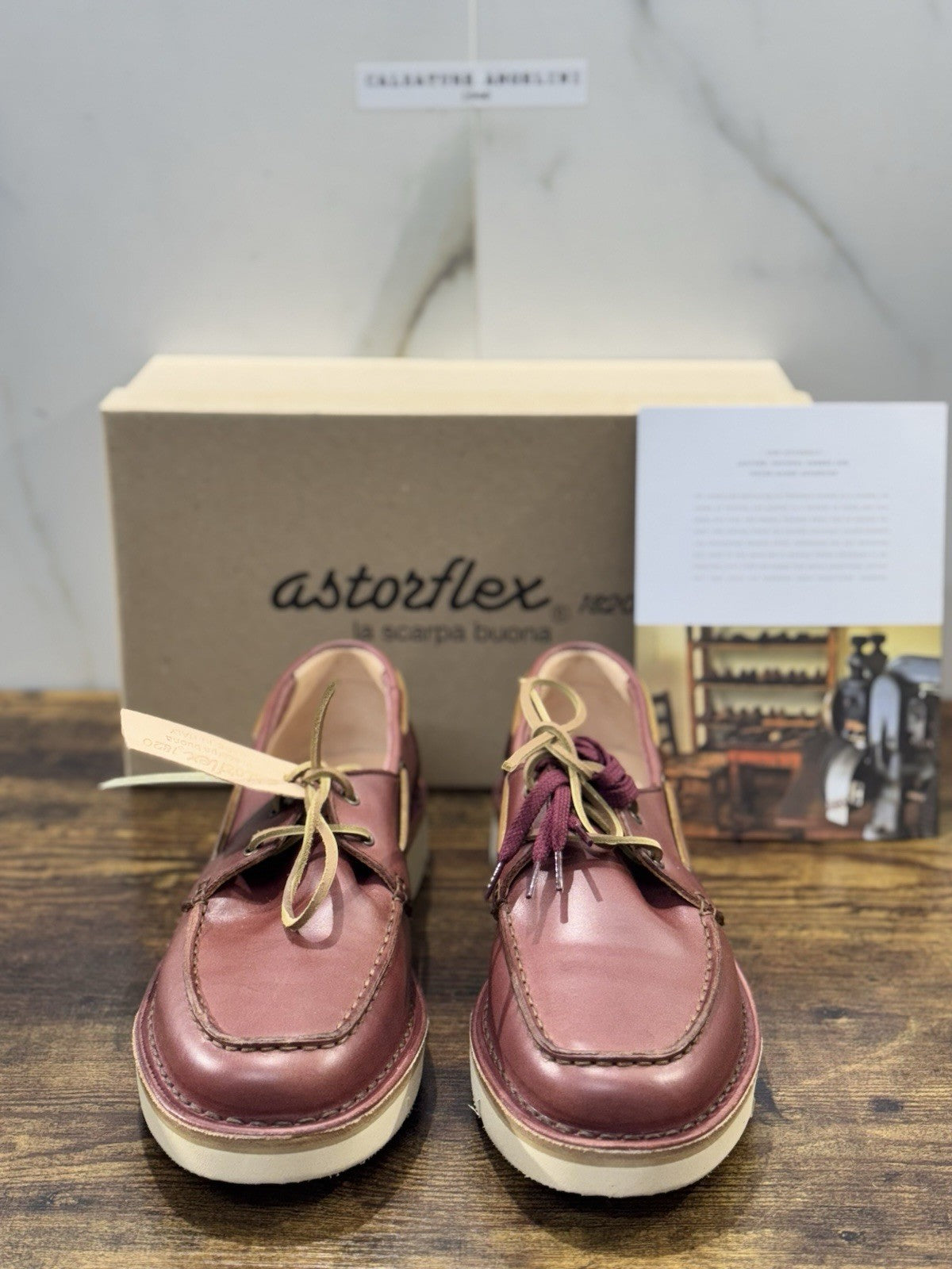 Astorflex Boatflex   Scarpa Pelle Dark Wine Casual Uomo 41